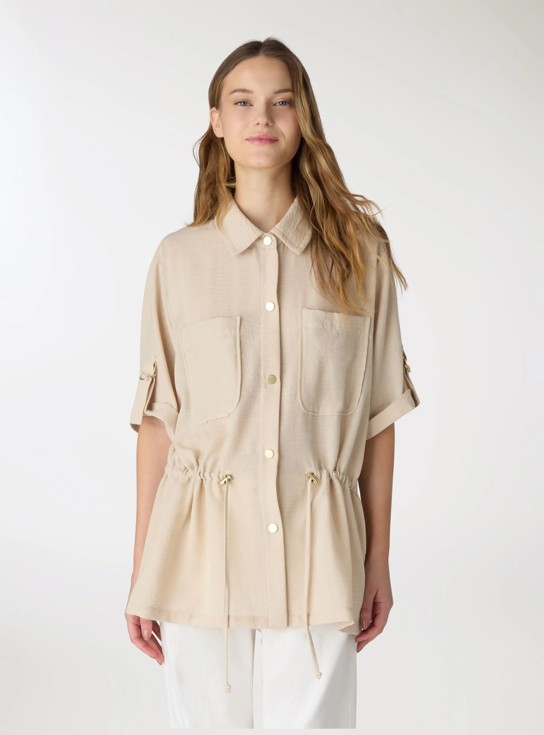 Camicia safari effetto lino - Image 2
