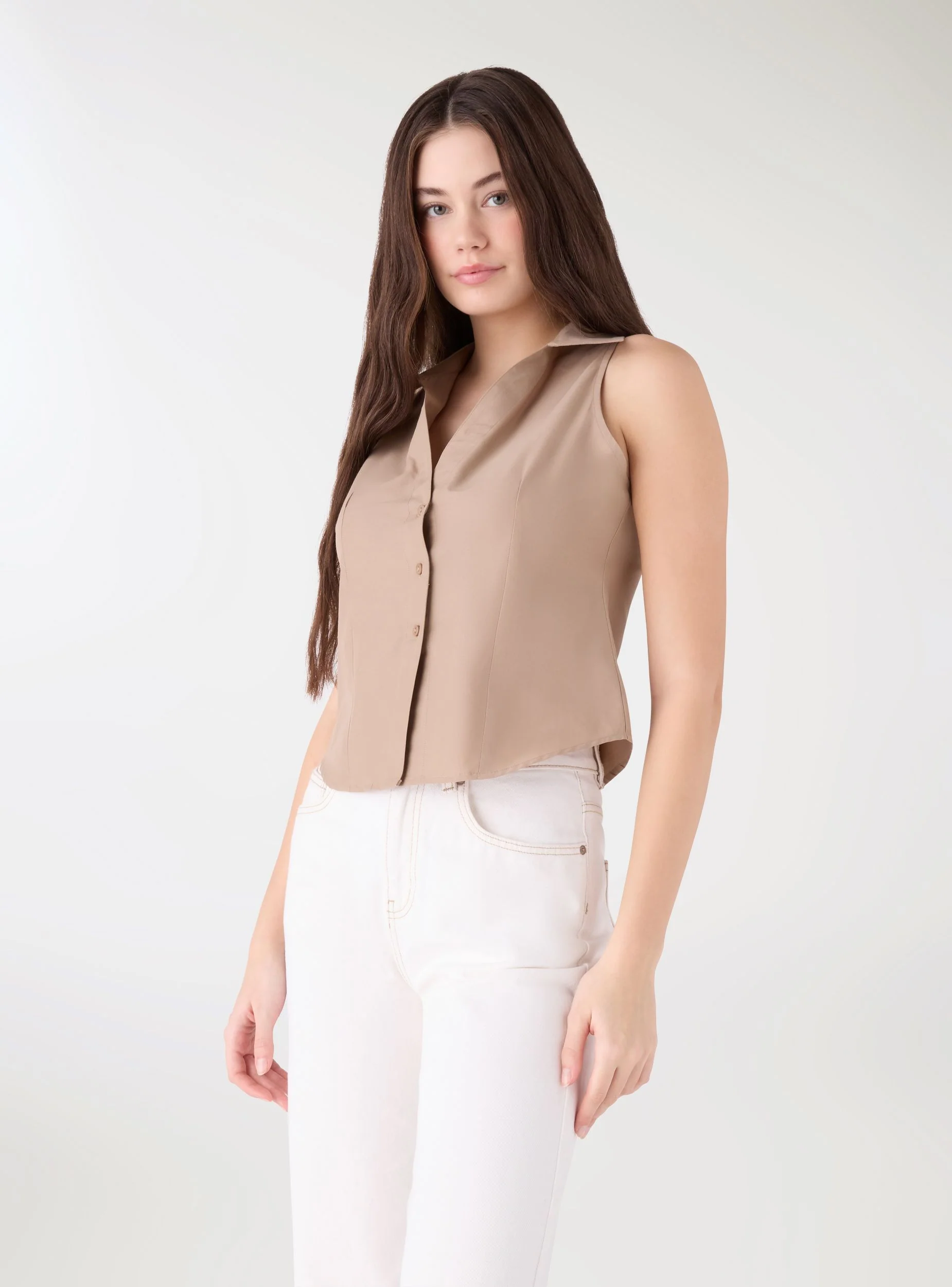Camicia senza maniche con bottoni - Image 2