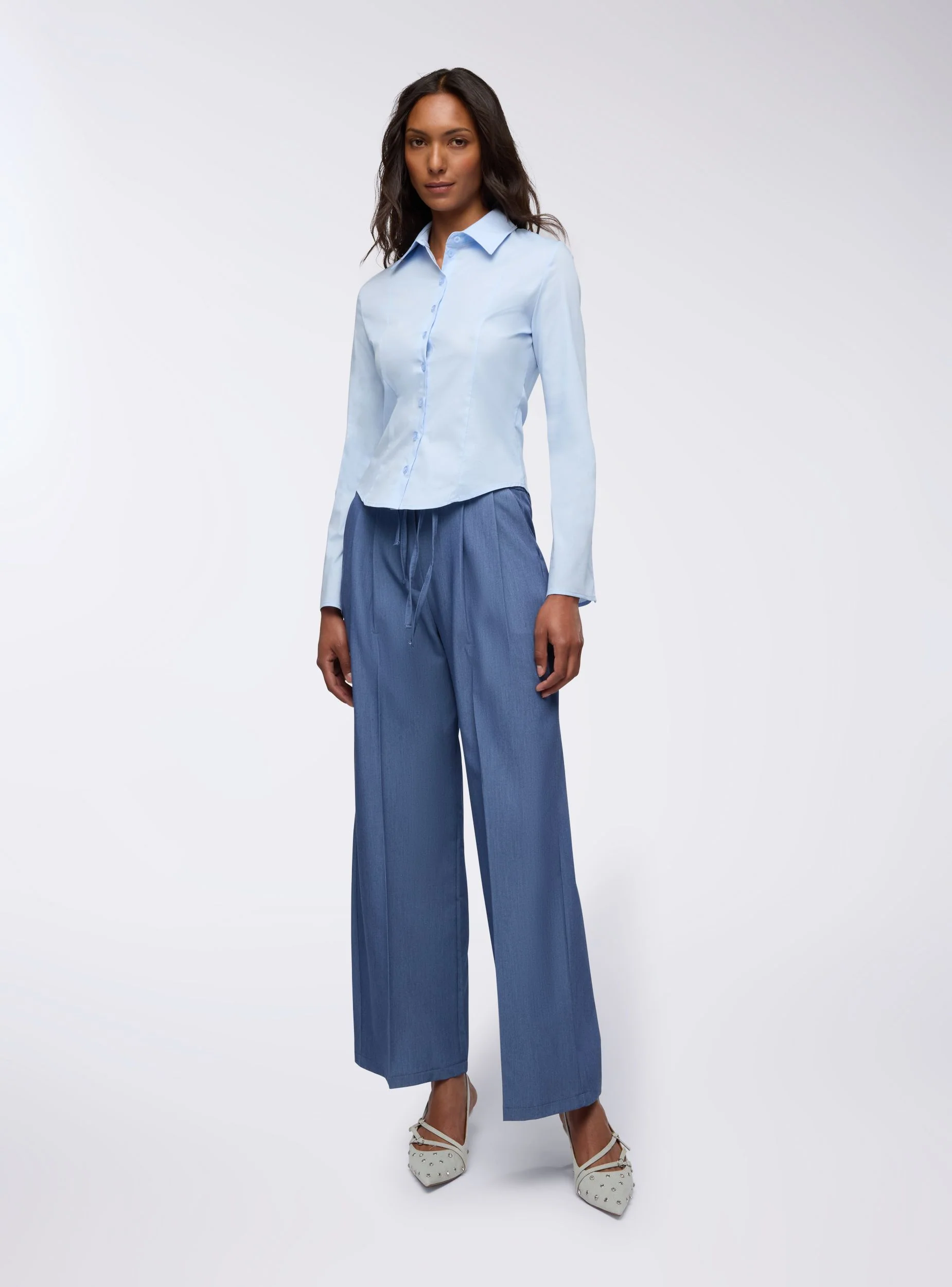 Camicia slim fit in popeline - Image 3