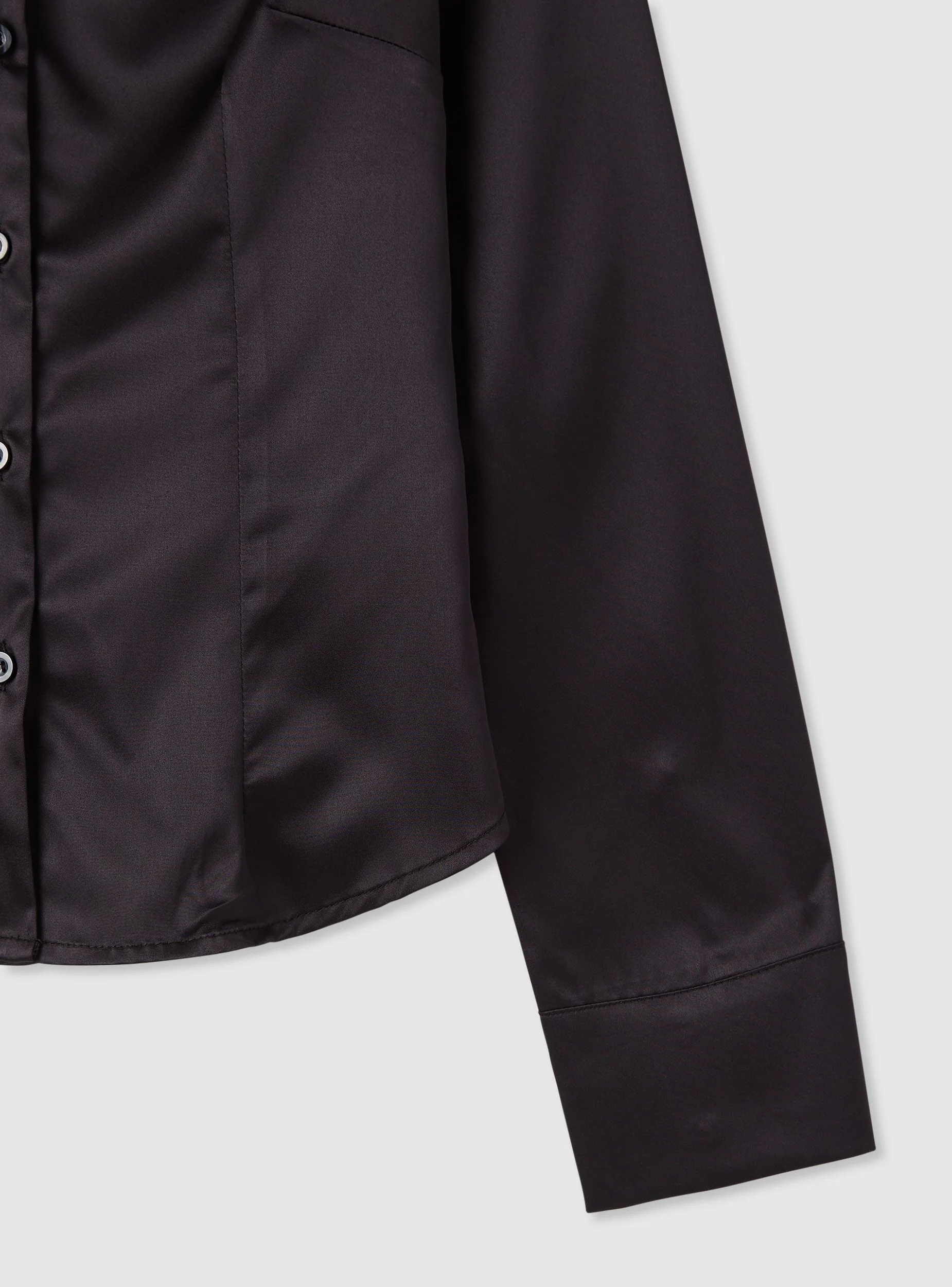 Camicia slim tinta unita satin - Image 6
