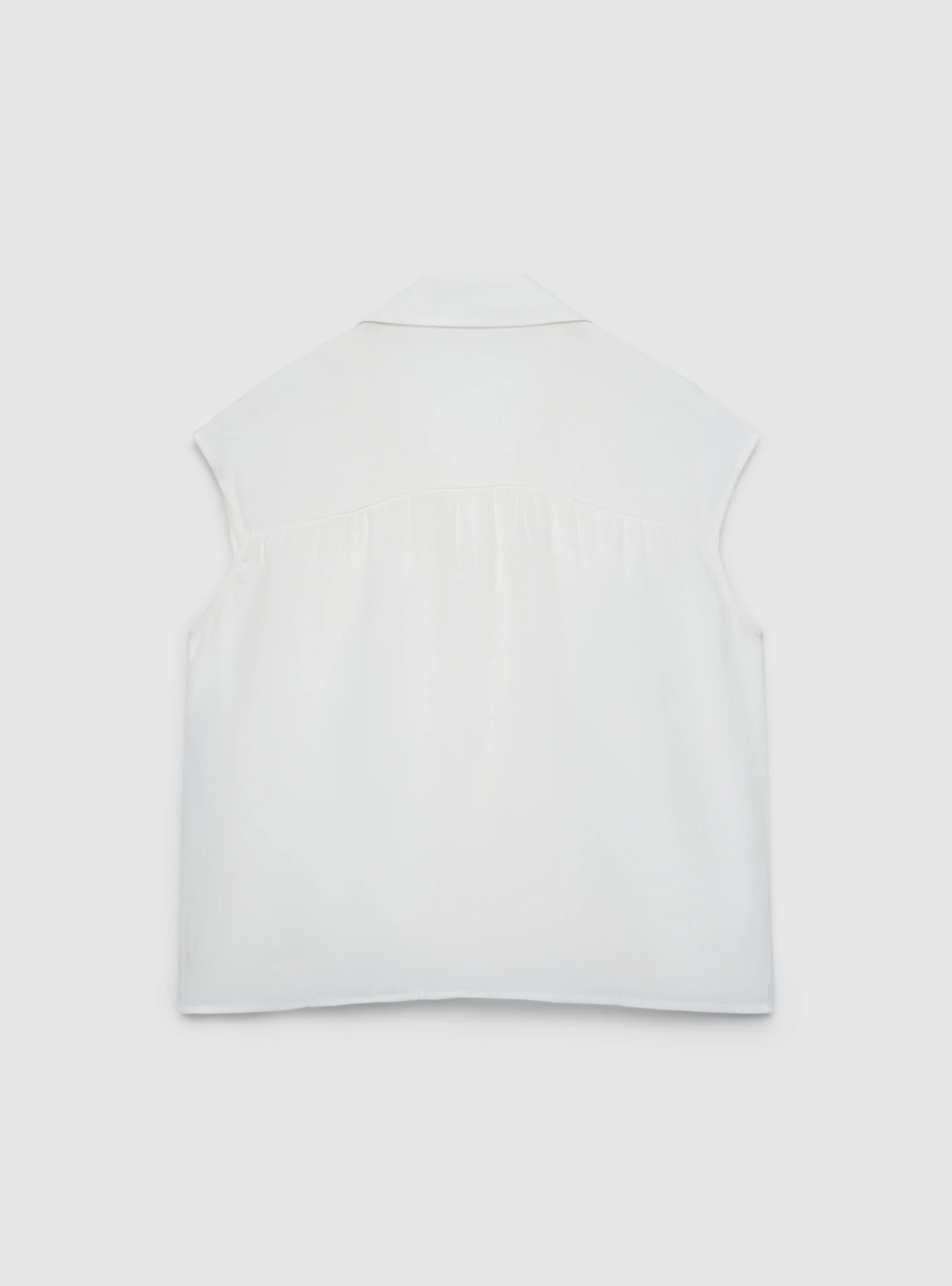 Camicia smanicata con nodo e taschini - Image 6