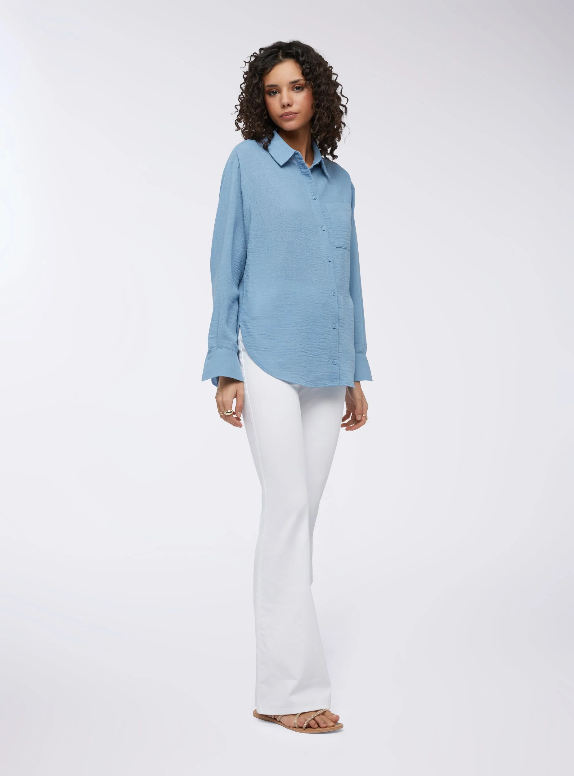 Camicia tessuto leggero con tasca