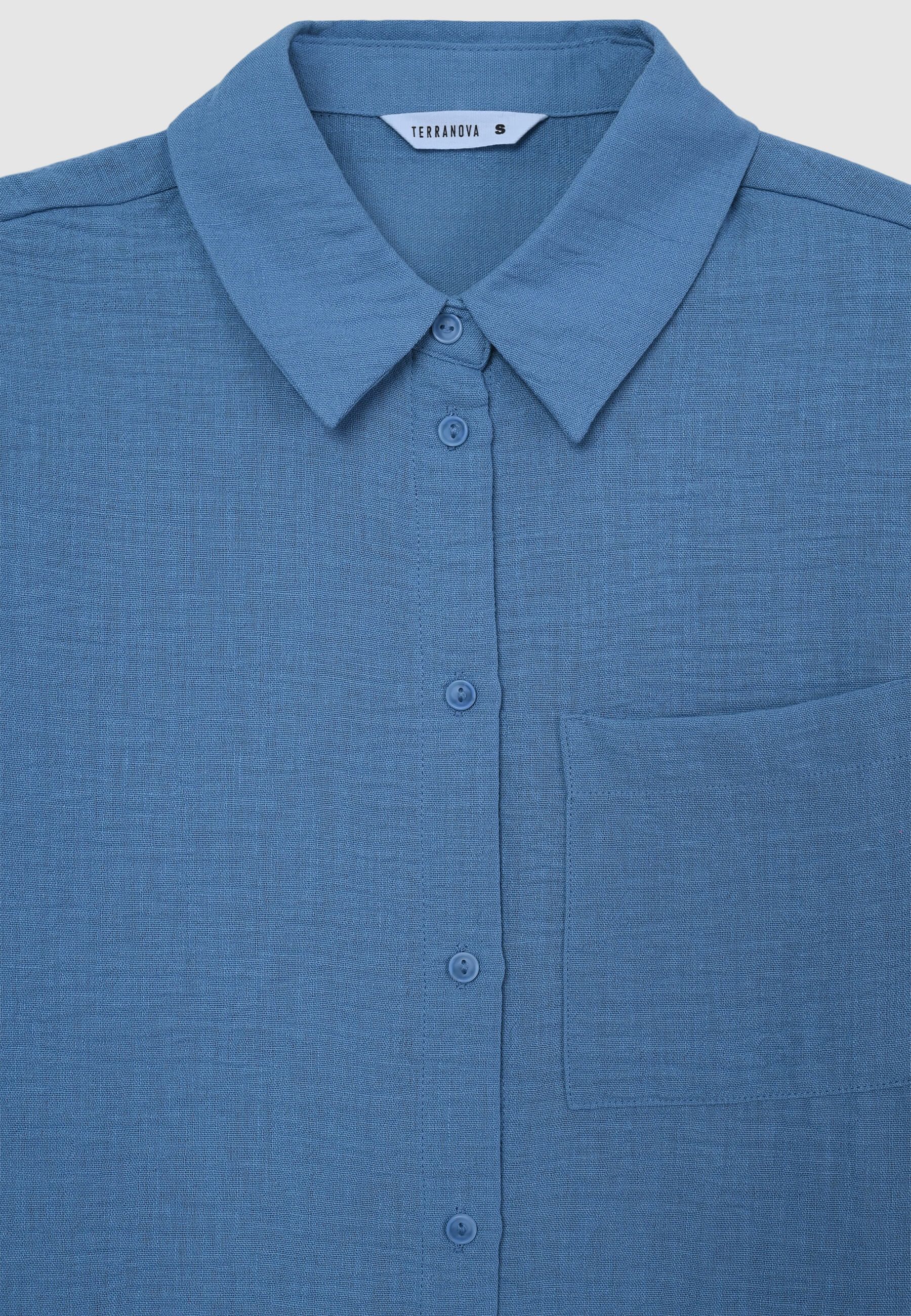 Camicia tessuto leggero con tasca - Image 5