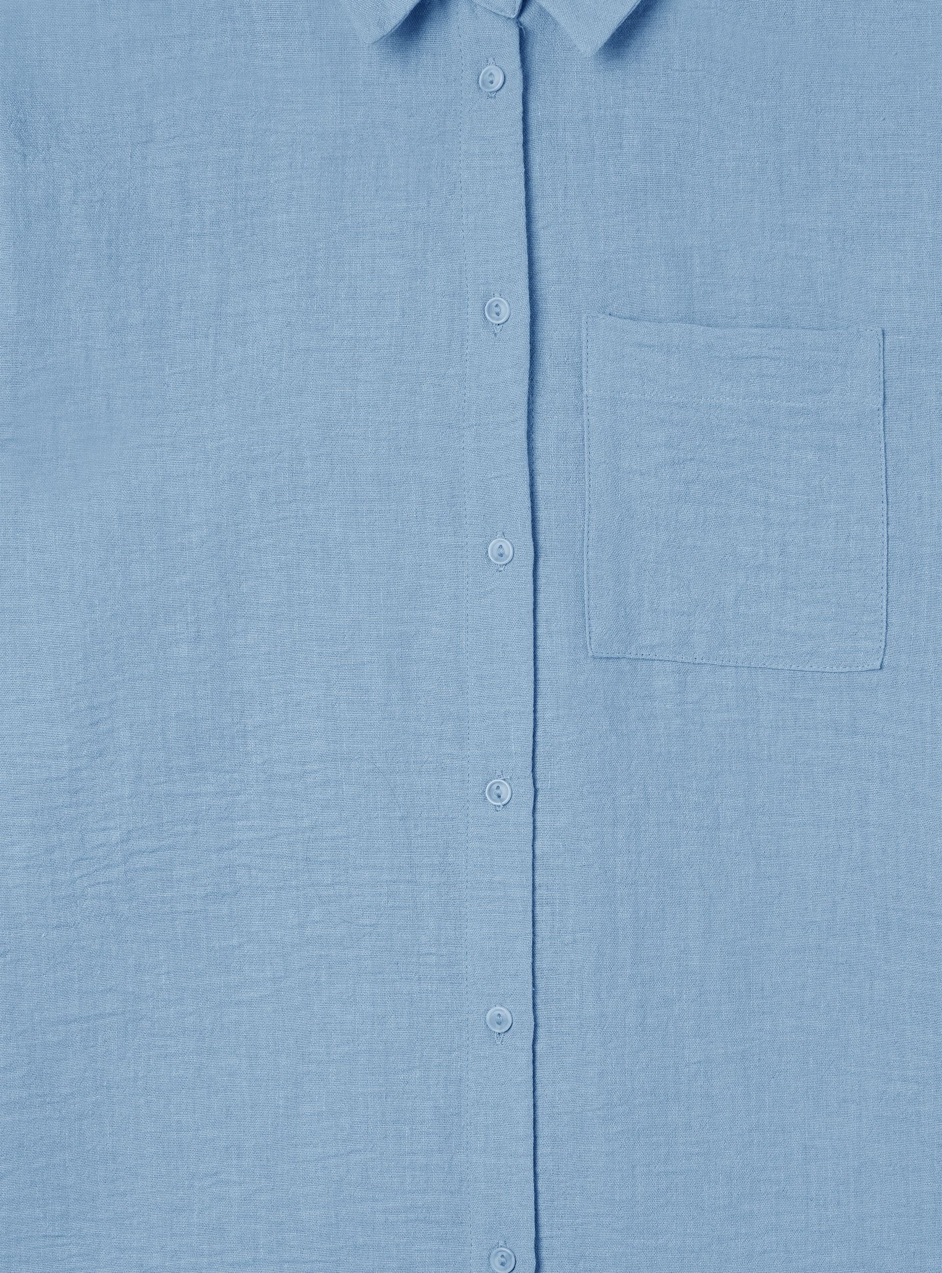 Camicia tessuto leggero con tasca - Image 6