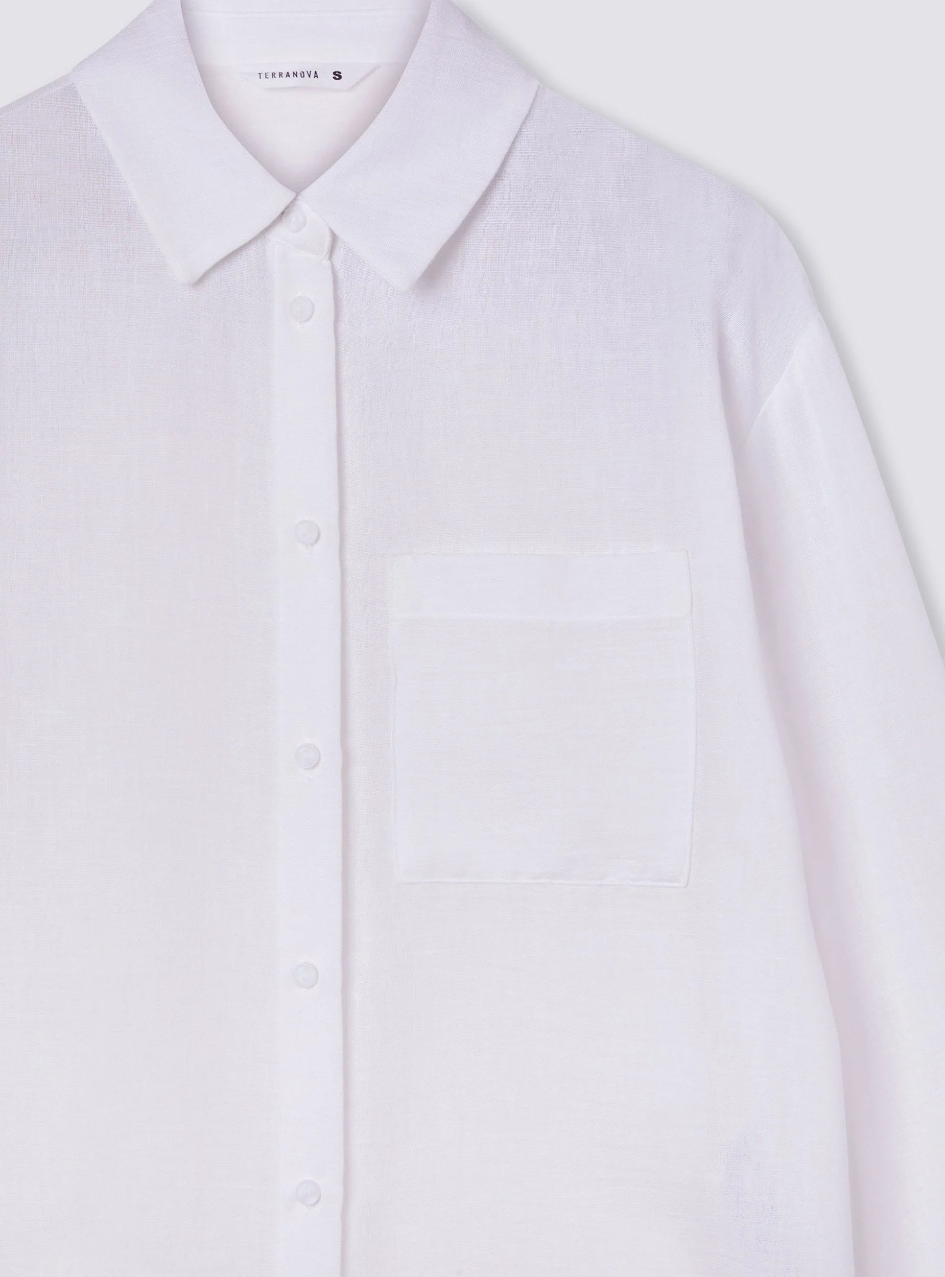 Camicia tessuto leggero con tasca - Image 7