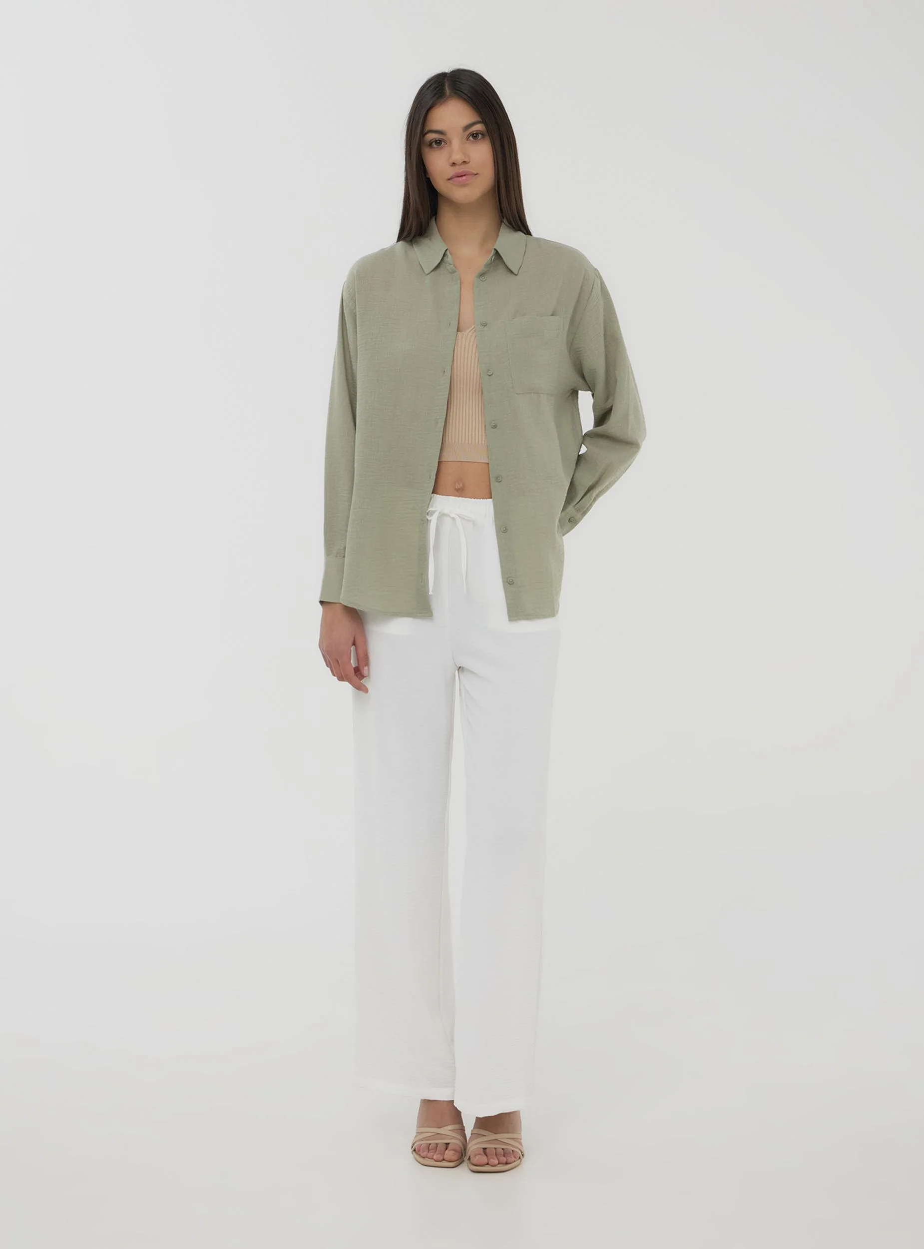 Camicia tessuto leggero con tasca
