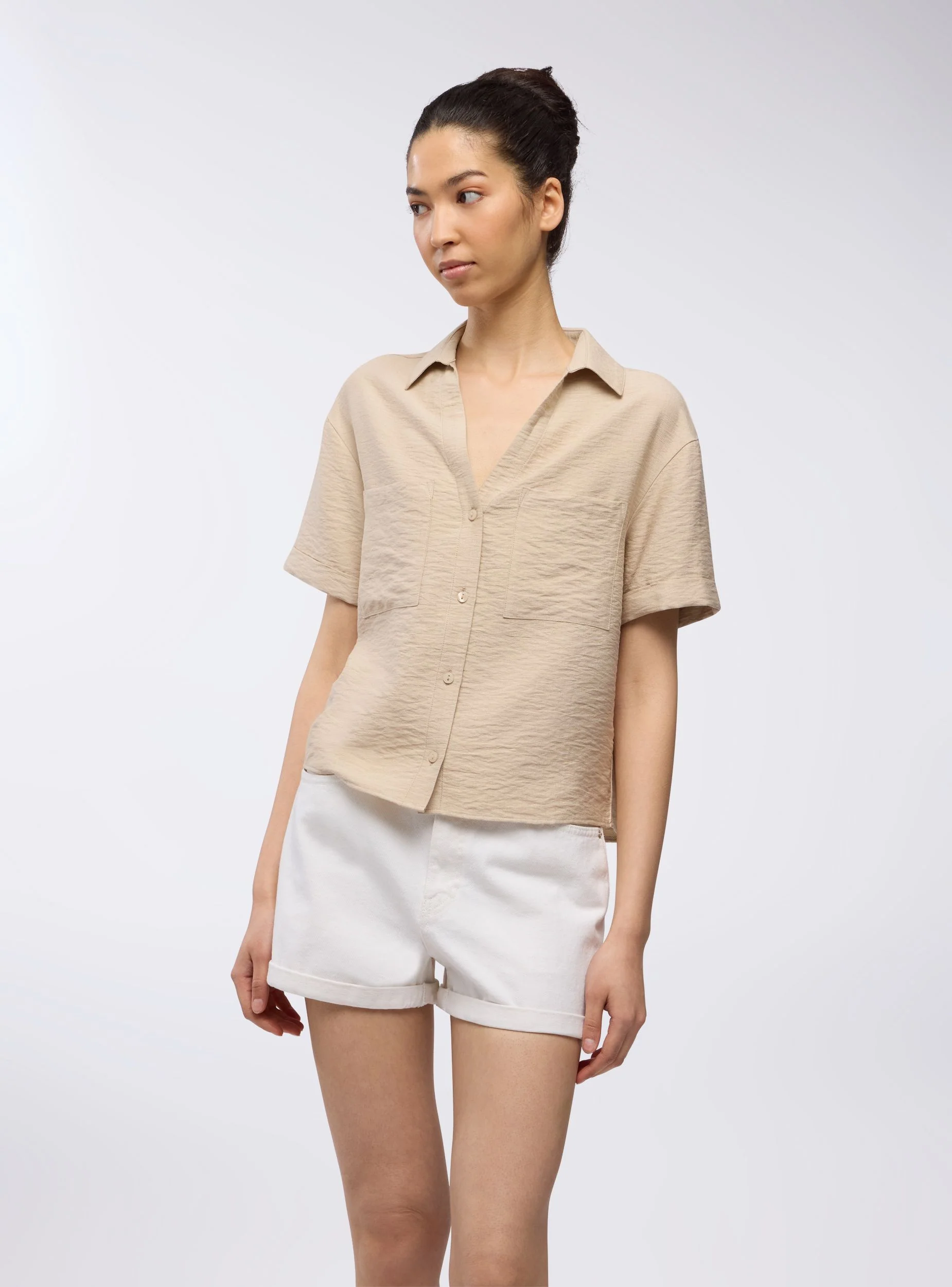 Camicia tessuto leggero con tasche - Image 3