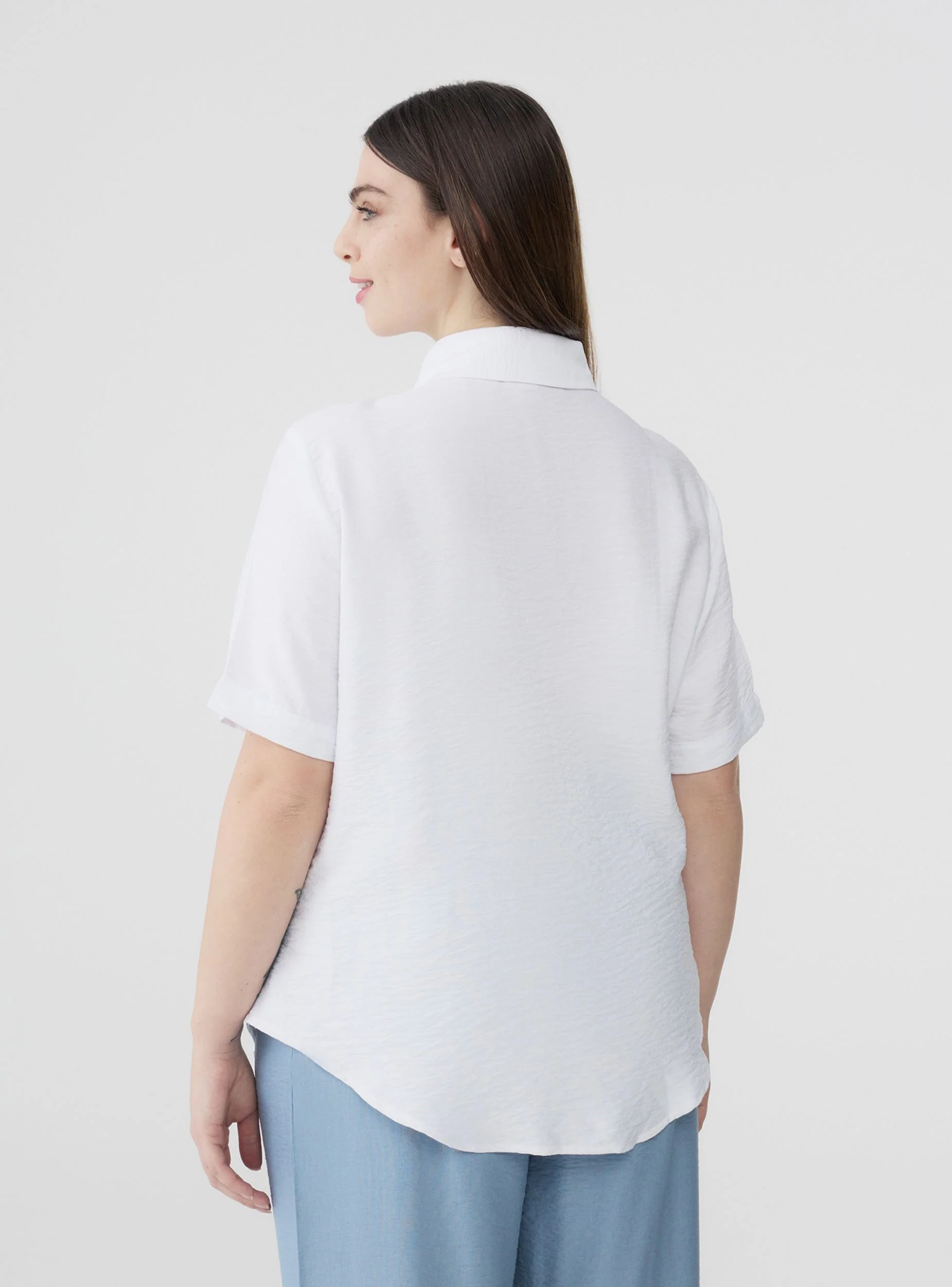 Camicia tinta unita tessuto leggero - Image 2