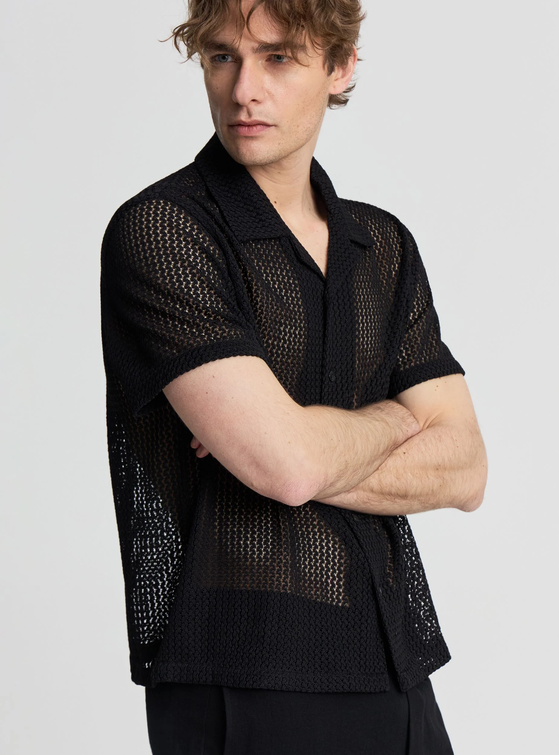 Camicia traforata con bottoni - Image 4