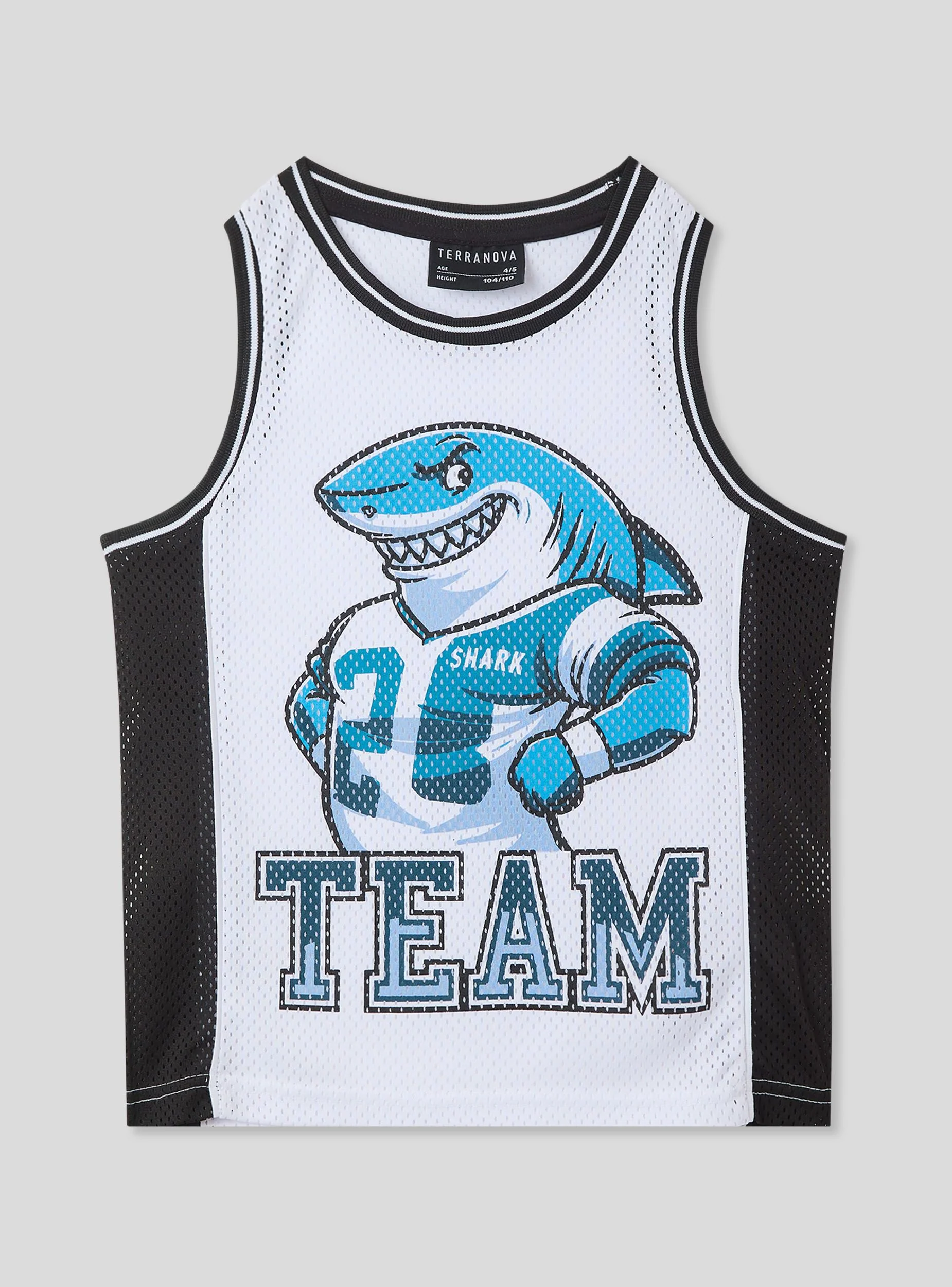 Canotta a rete con stampa squalo - Image 4