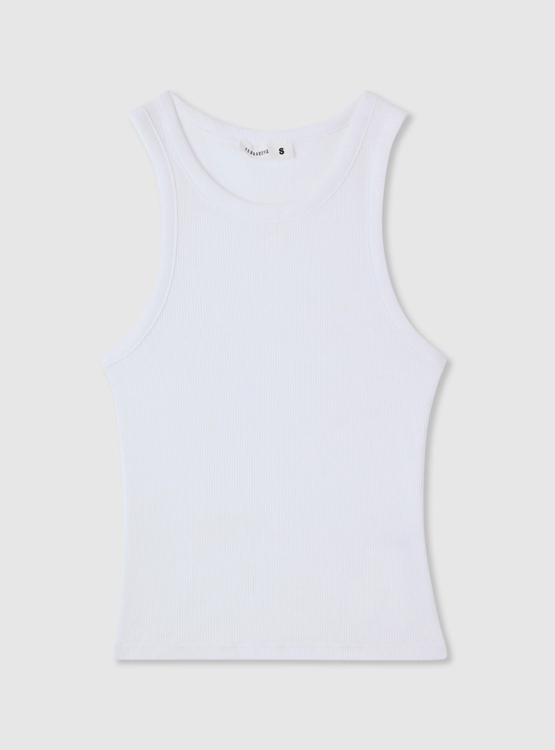 Canotta tinta unita a coste - Image 5