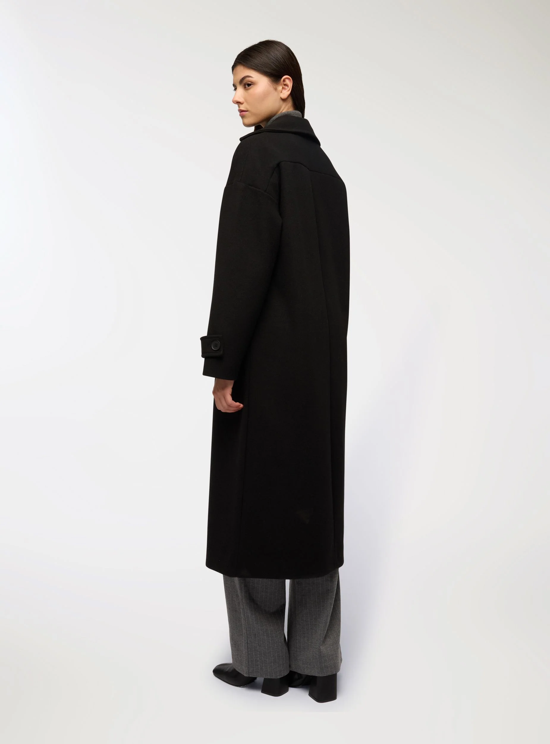 Cappotto doppiopetto lungo over - Image 4