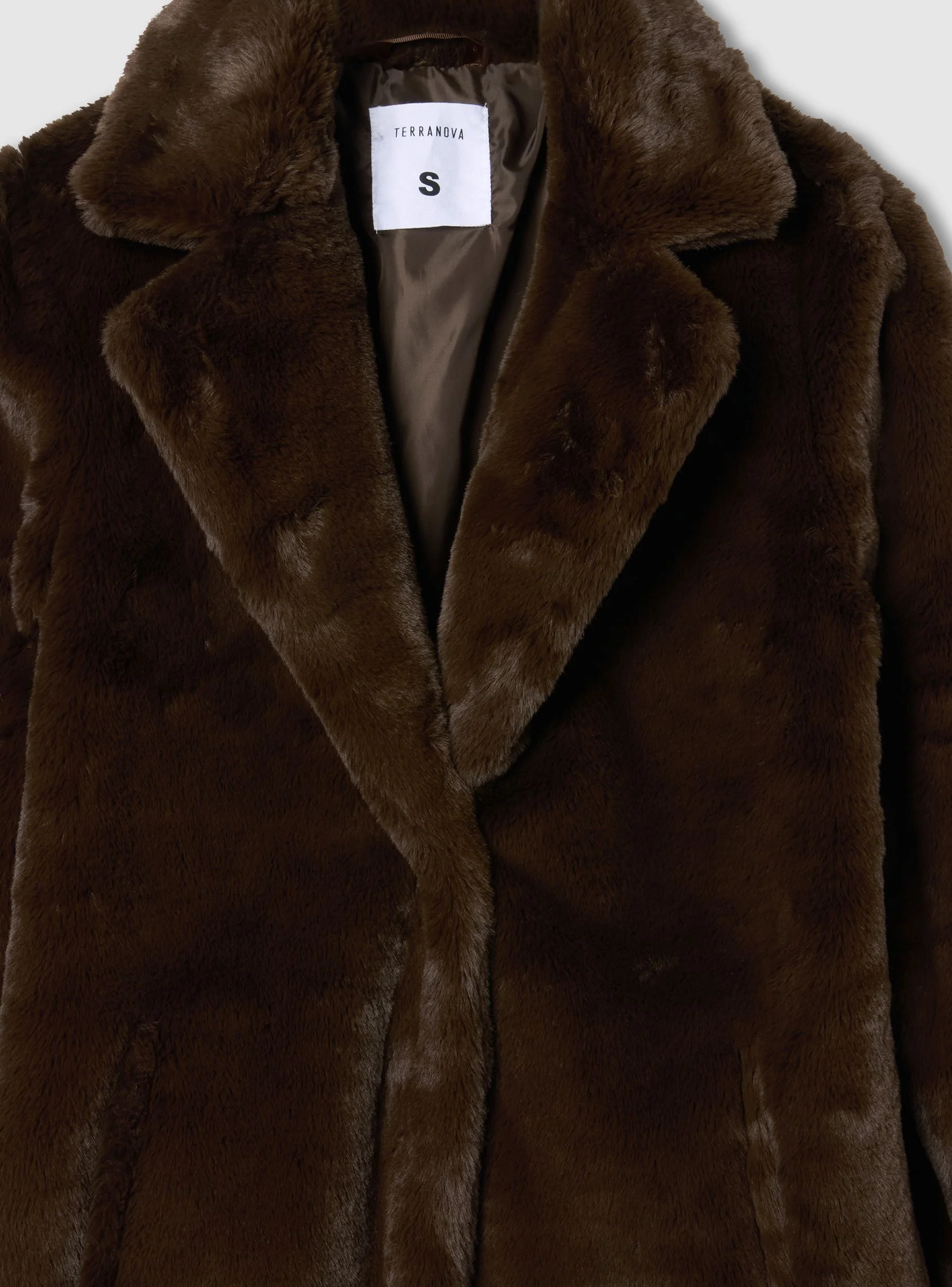 Cappotto in similpelliccia collo con revers - Image 6