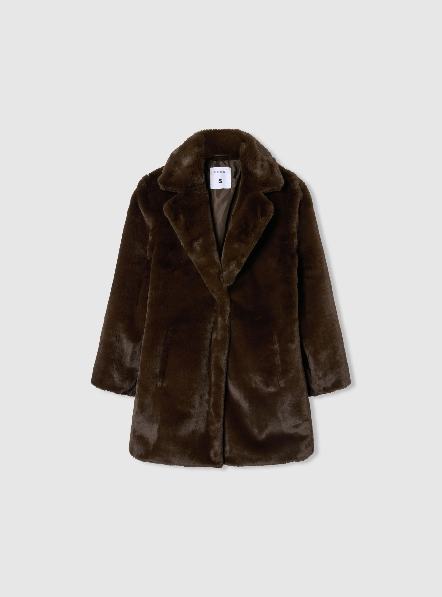 Cappotto in similpelliccia collo con revers - Image 7