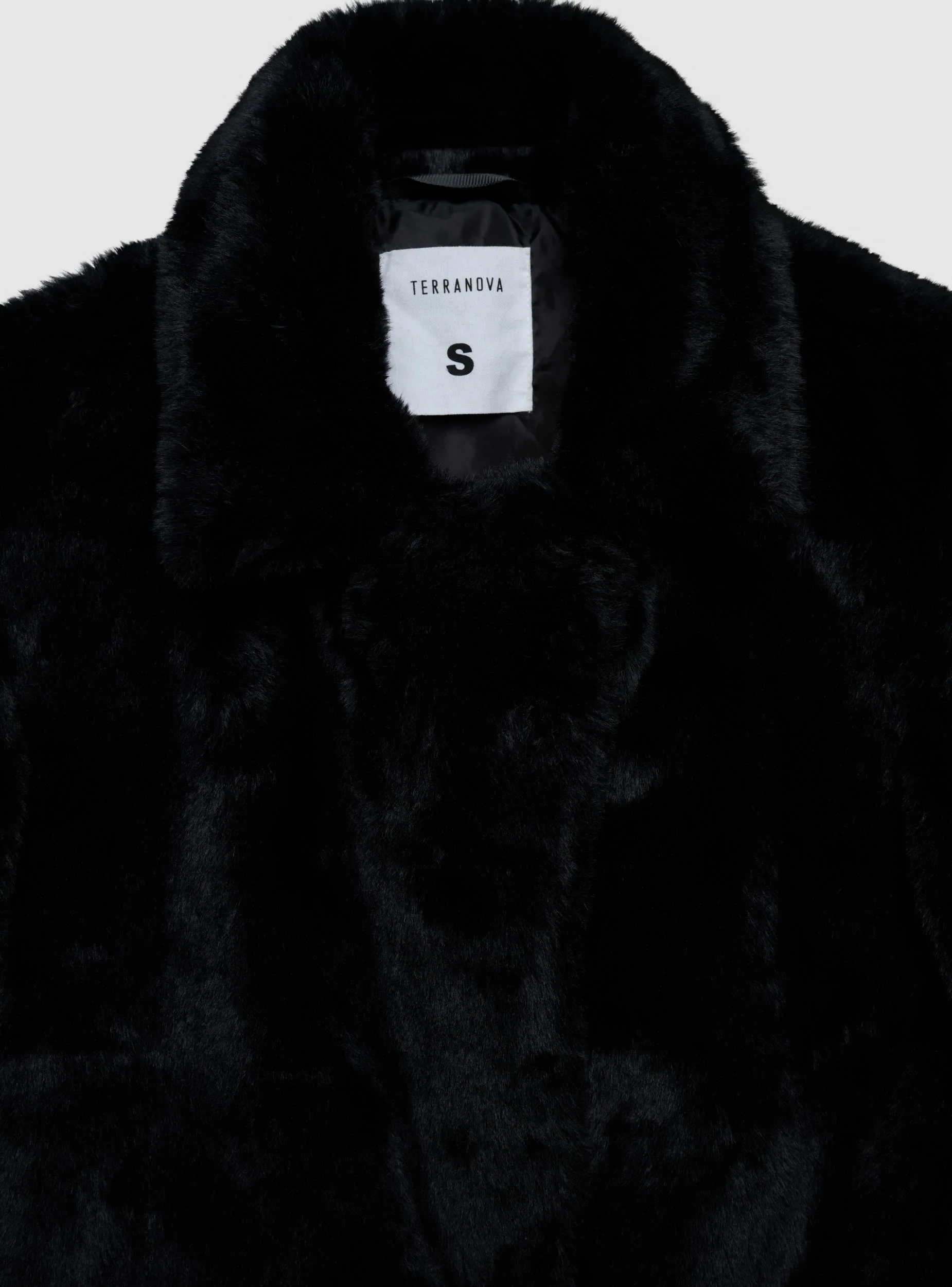 Cappotto in similpelliccia collo con revers - Image 6