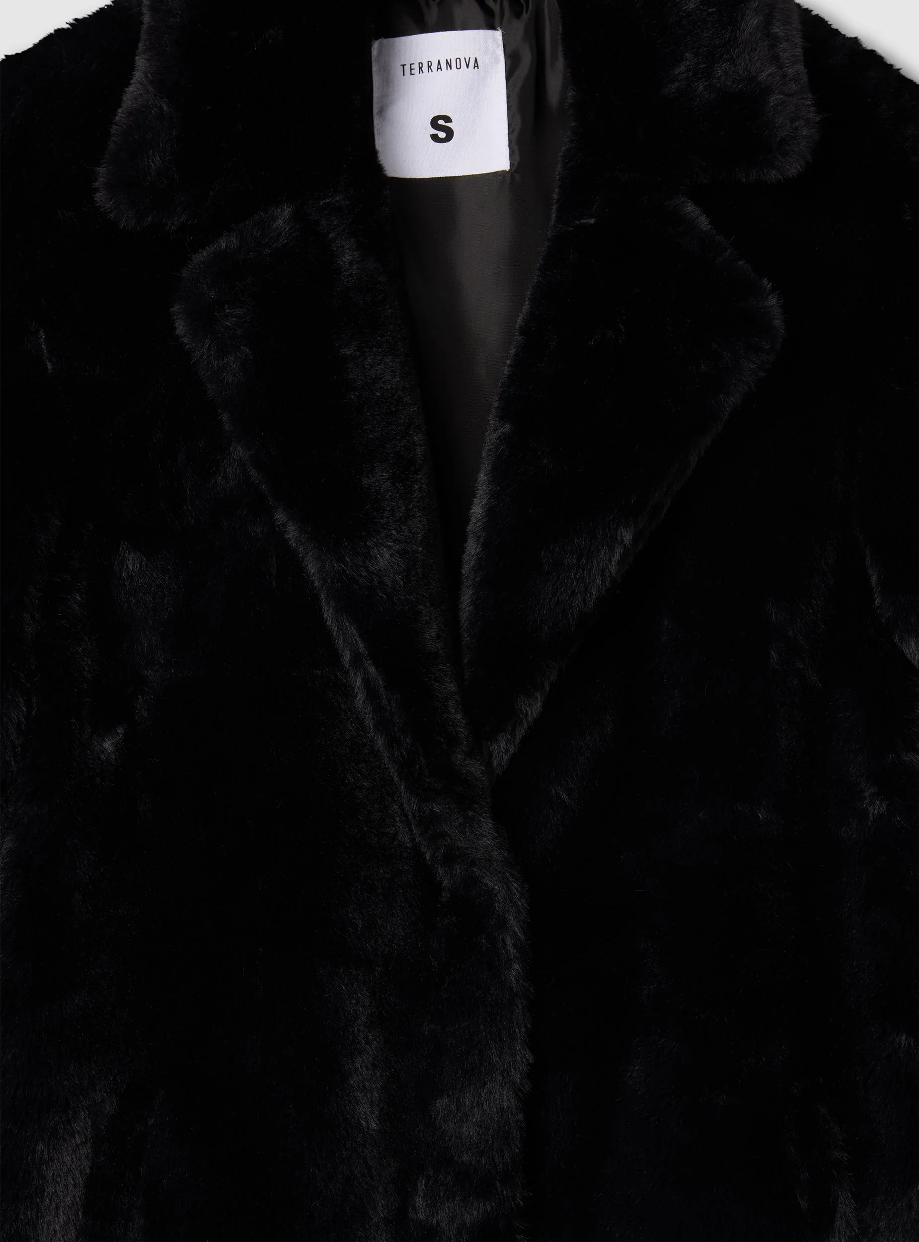 Cappotto in similpelliccia collo con revers - Image 7