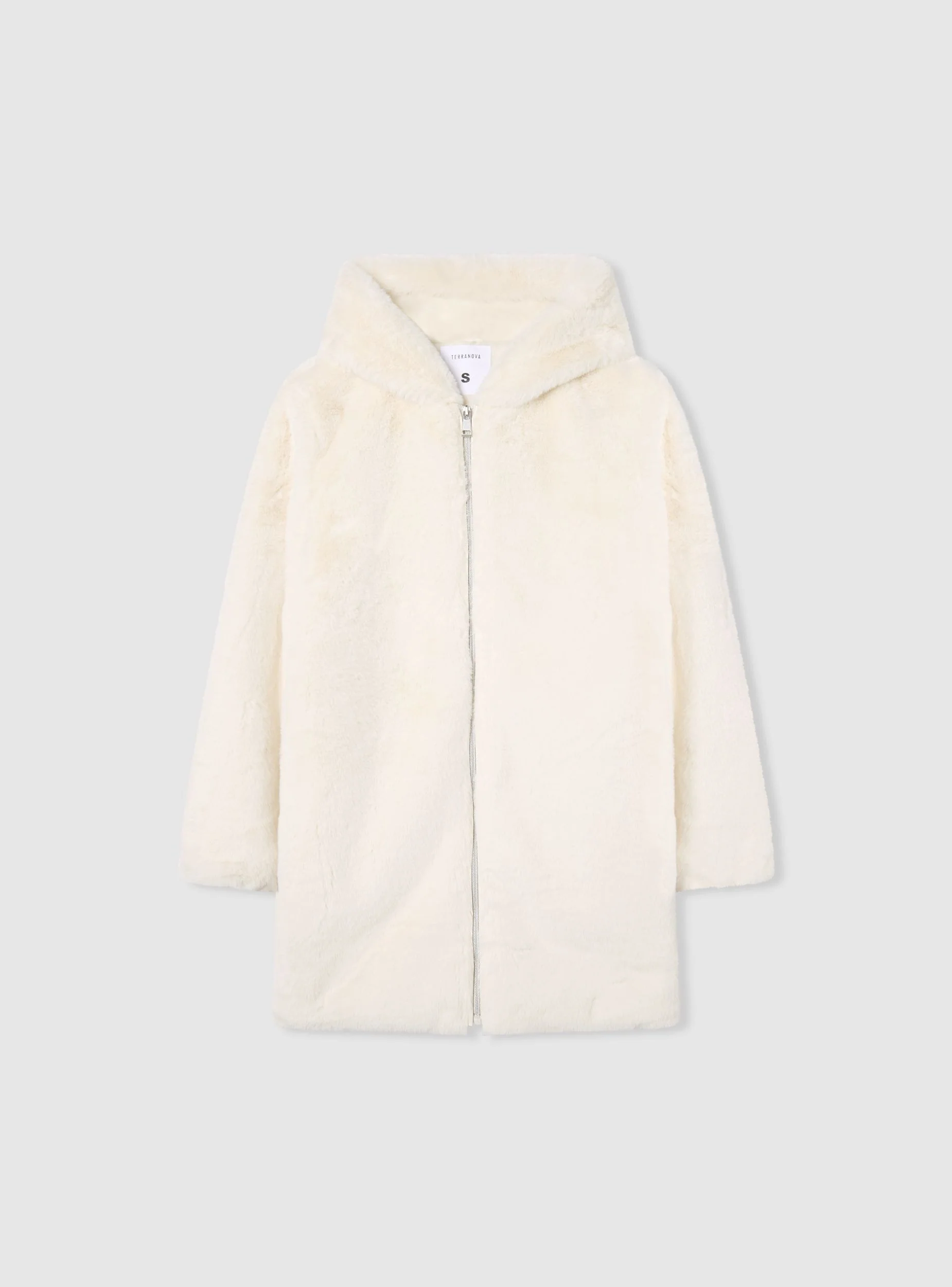 Cappotto in similpelliccia con cappuccio - Image 7
