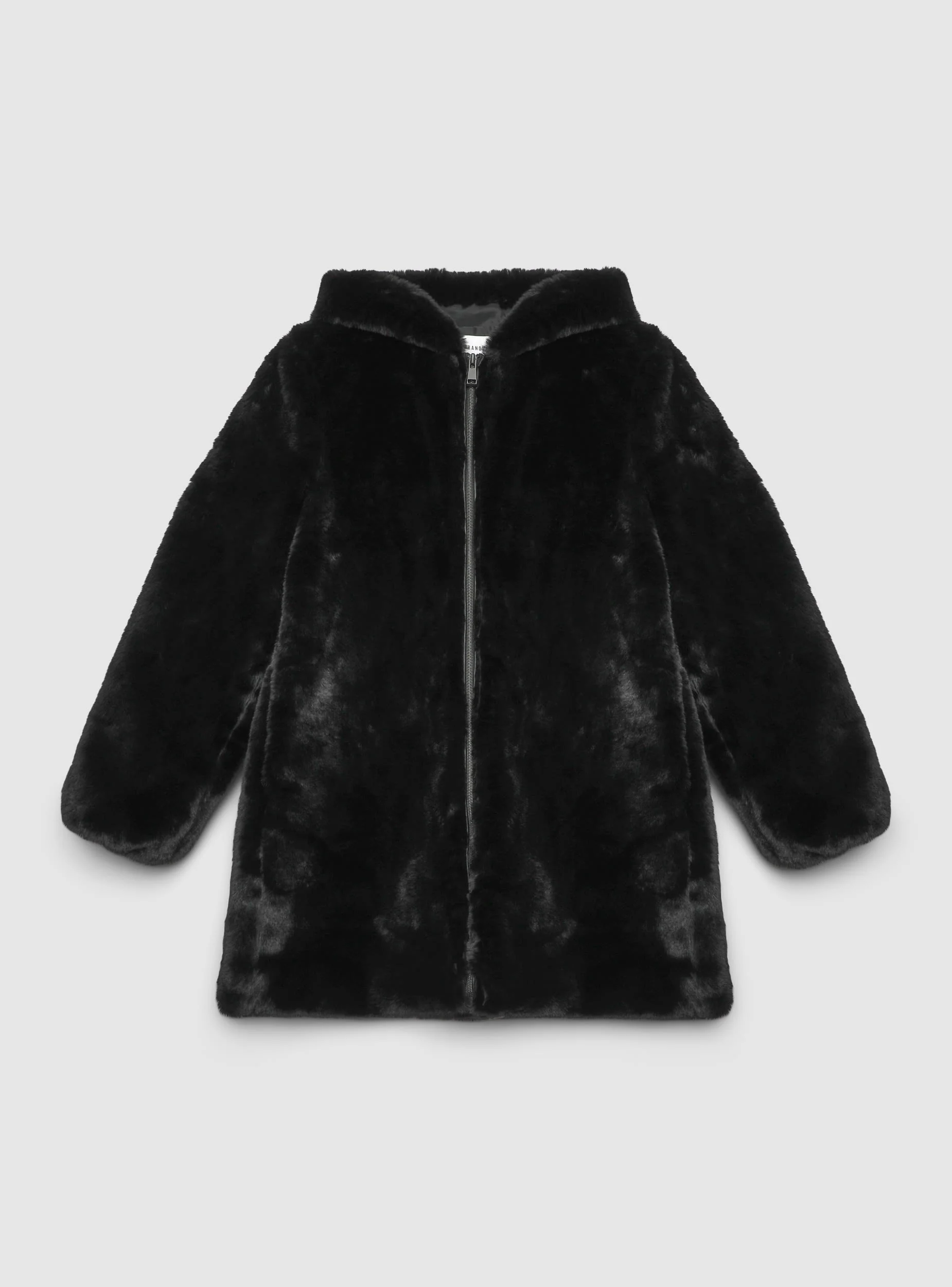 Cappotto in similpelliccia con cappuccio - Image 5