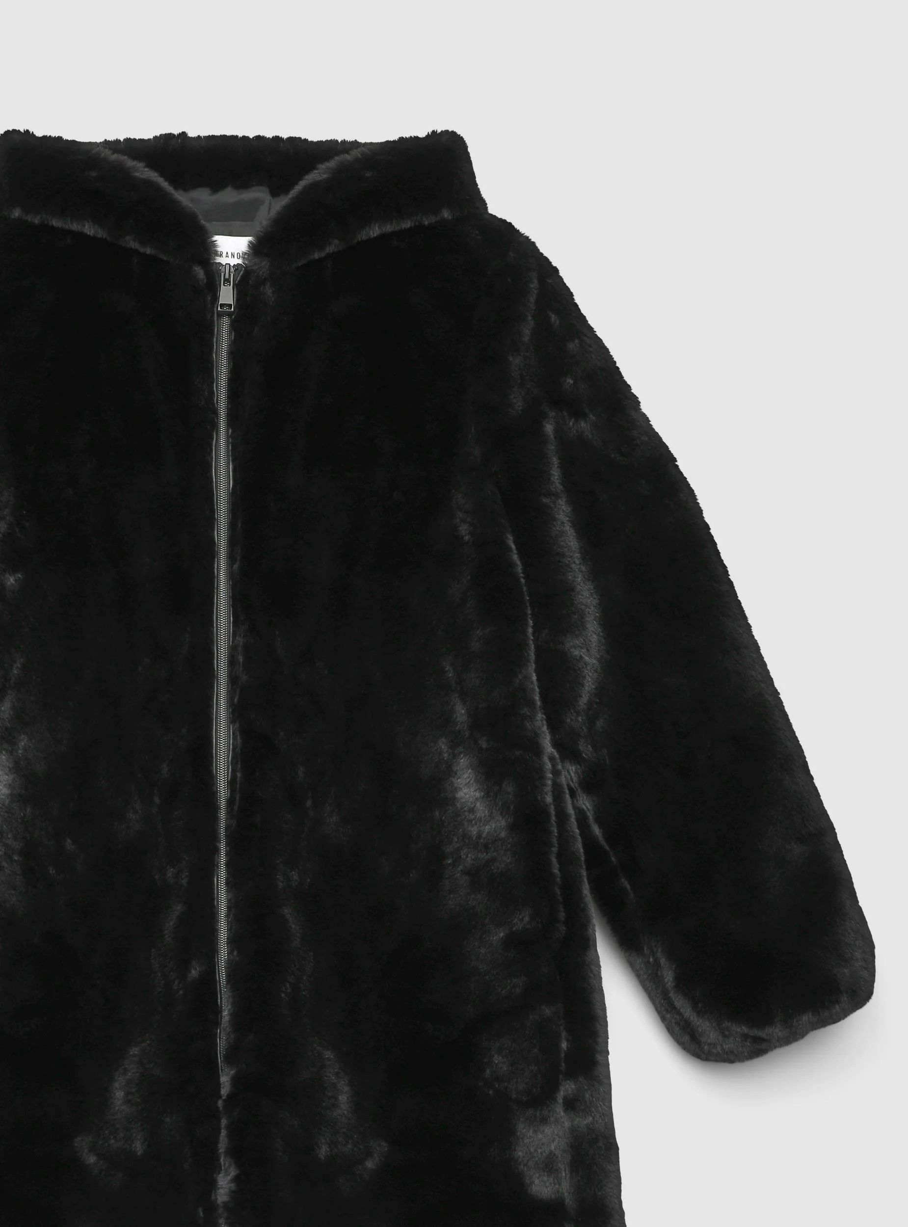 Cappotto in similpelliccia con cappuccio - Image 6