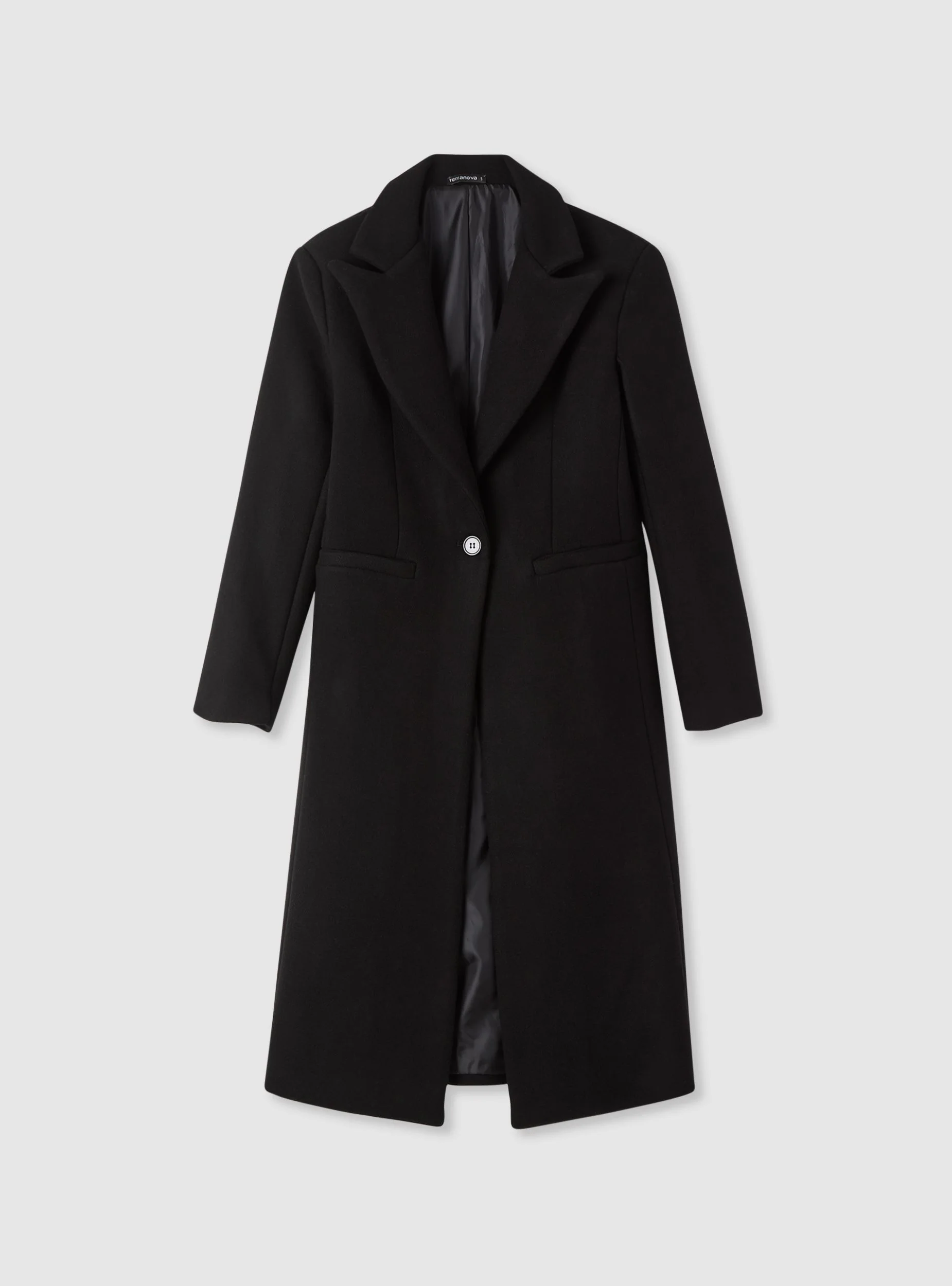 Cappotto lungo monopetto in misto lana - Image 2