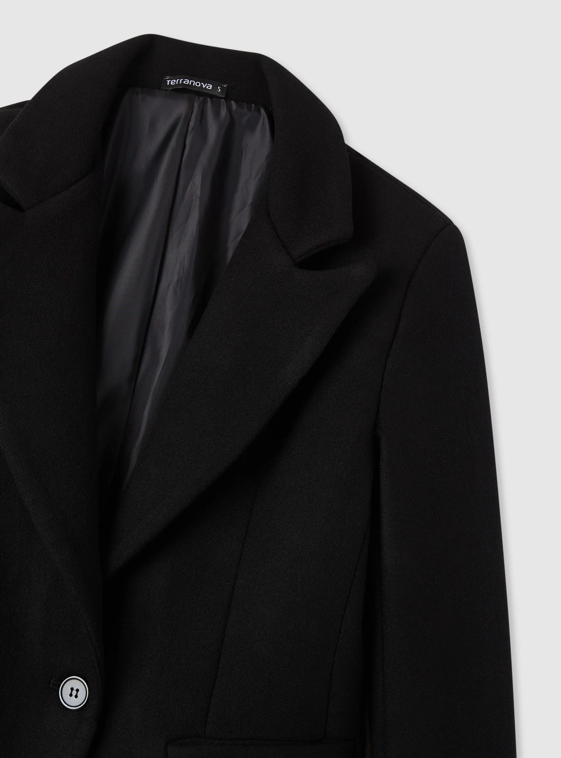 Cappotto lungo monopetto in misto lana - Image 3