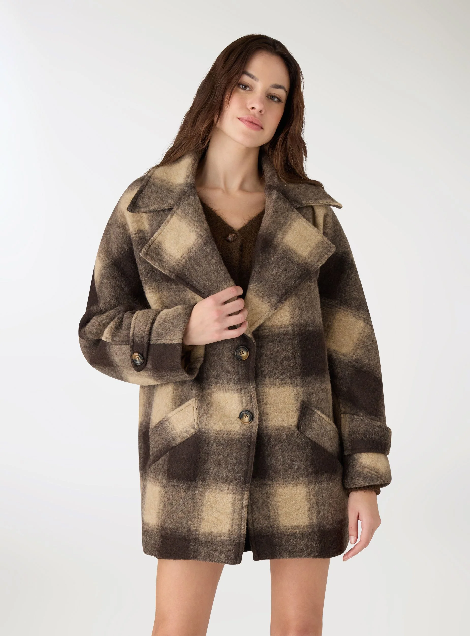 Cappotto oversize a quadri - Image 3