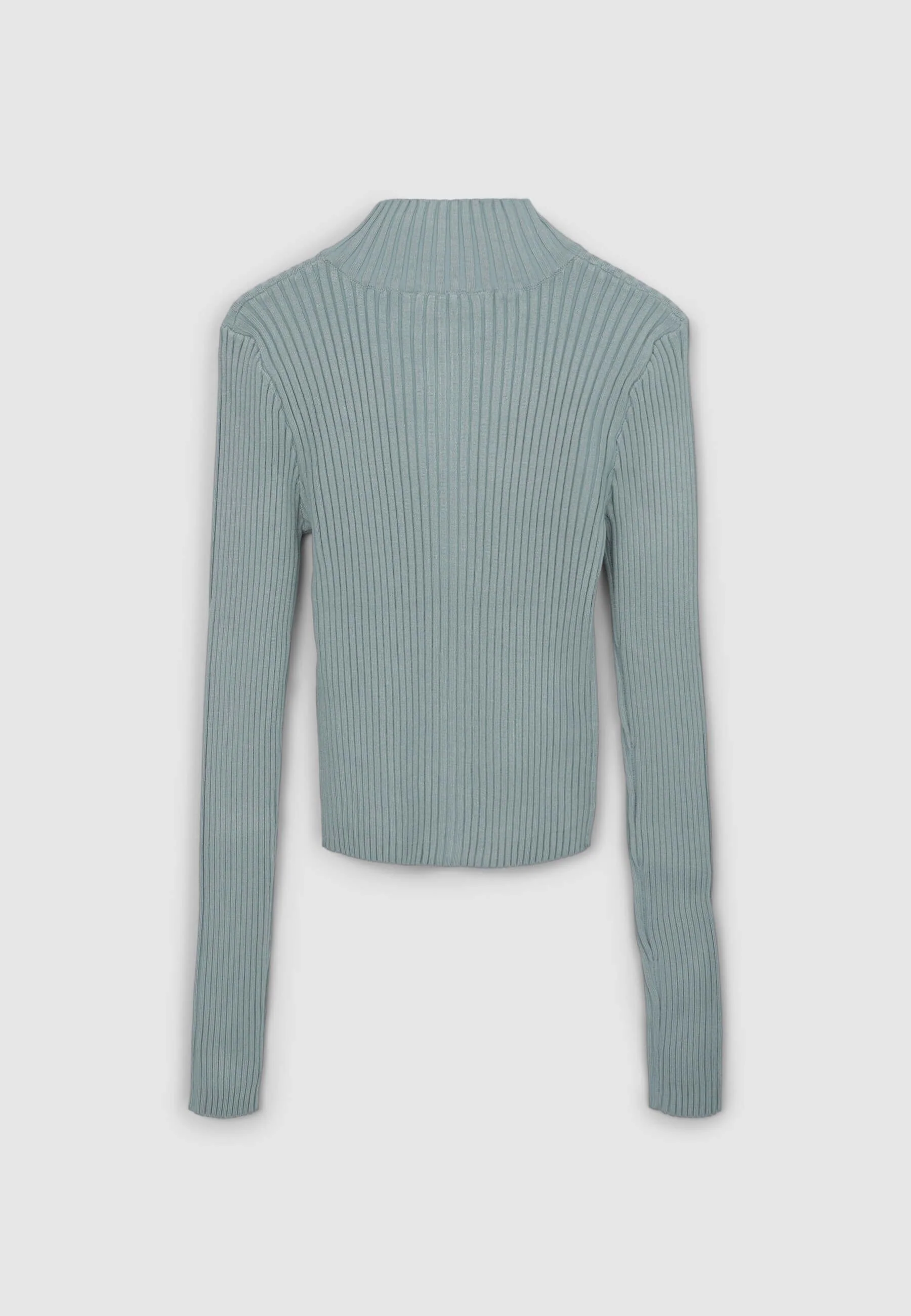Cardigan a costine con zip - Image 5