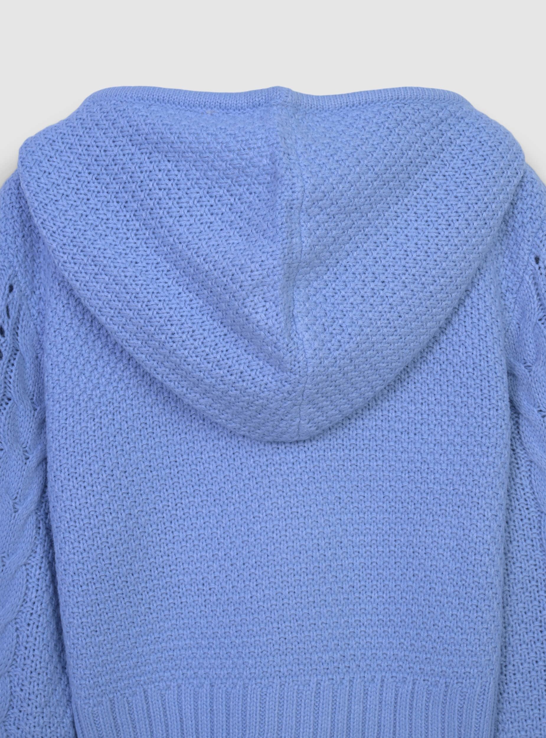 Cardigan a trecce con cappuccio - Image 6