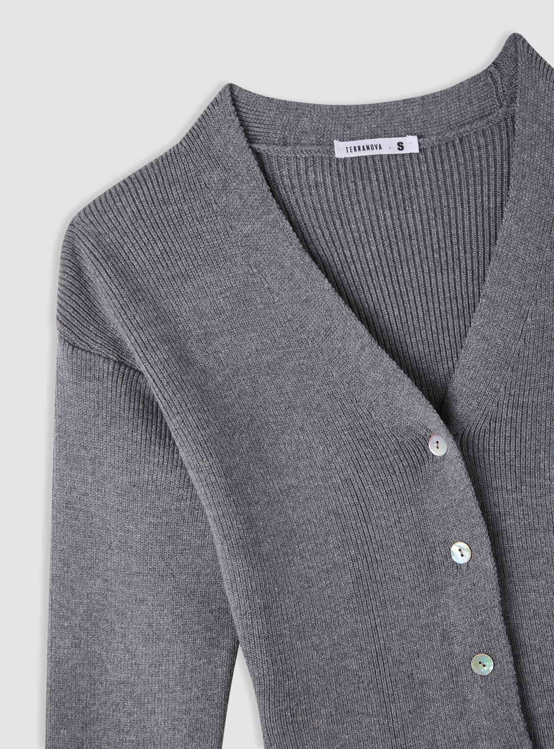 Cardigan aderente con bottoni - Image 5