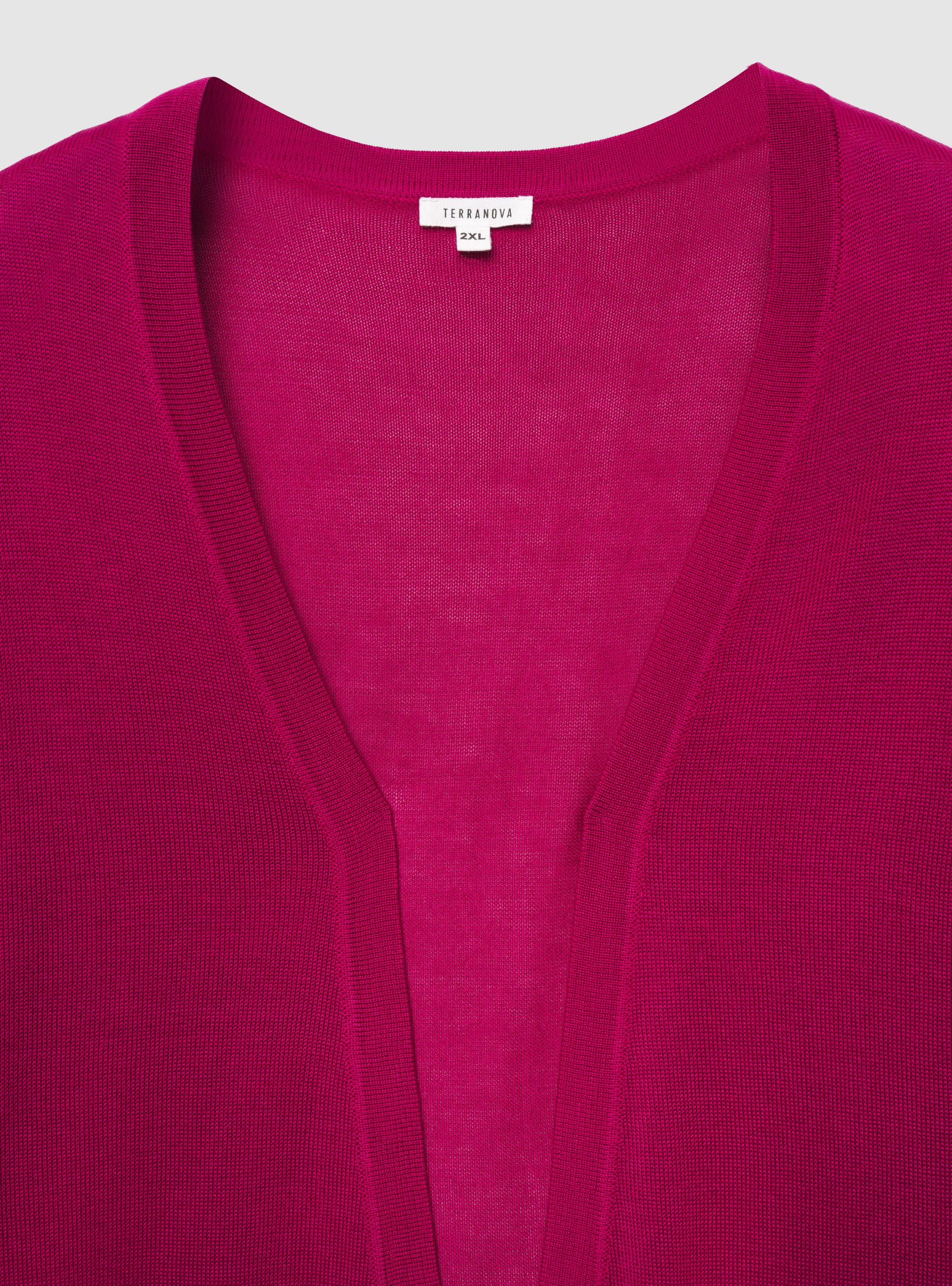 Cardigan aperto tinta unita - Image 6