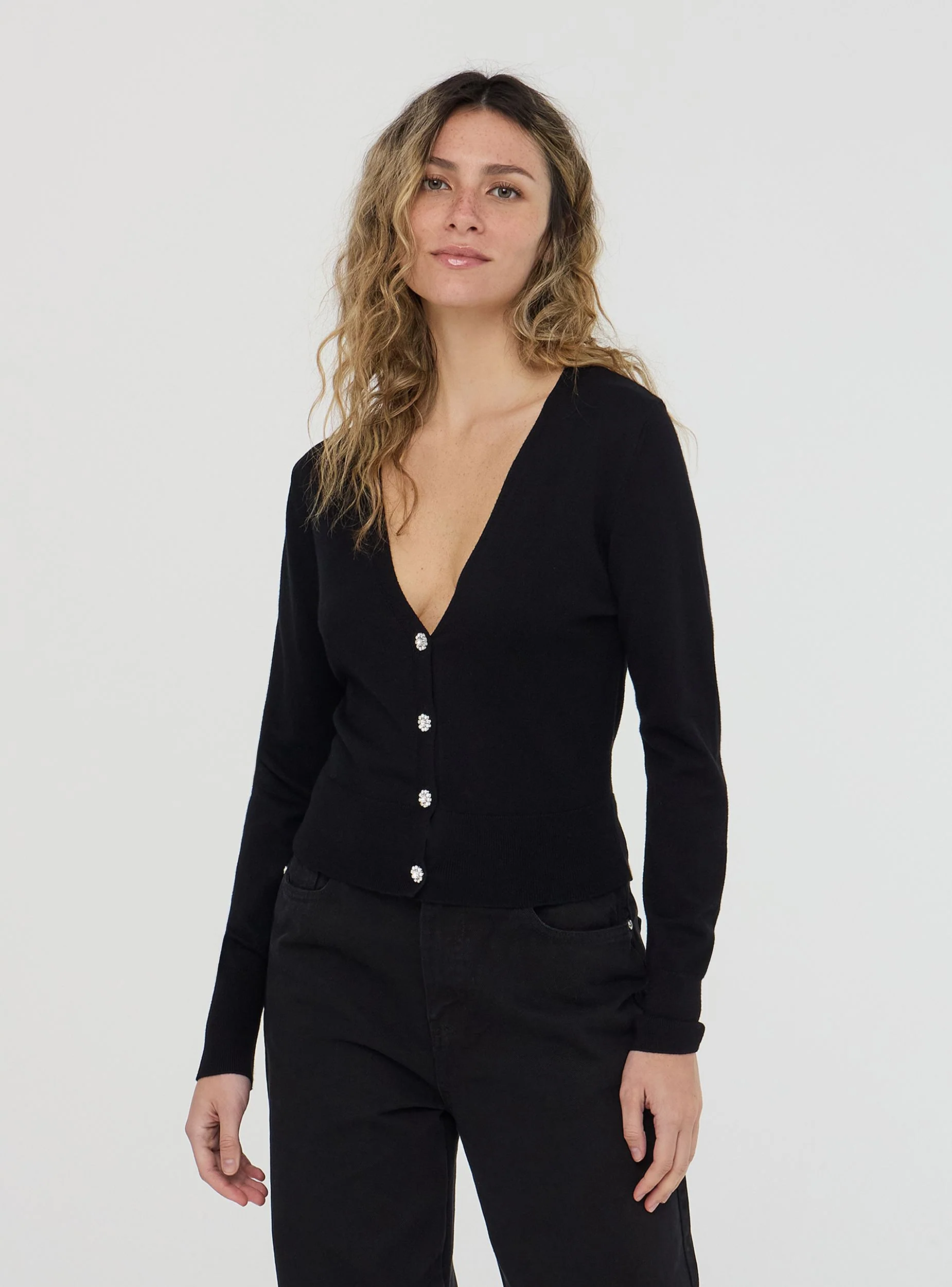 Cardigan con bottoni gioiello - Image 3