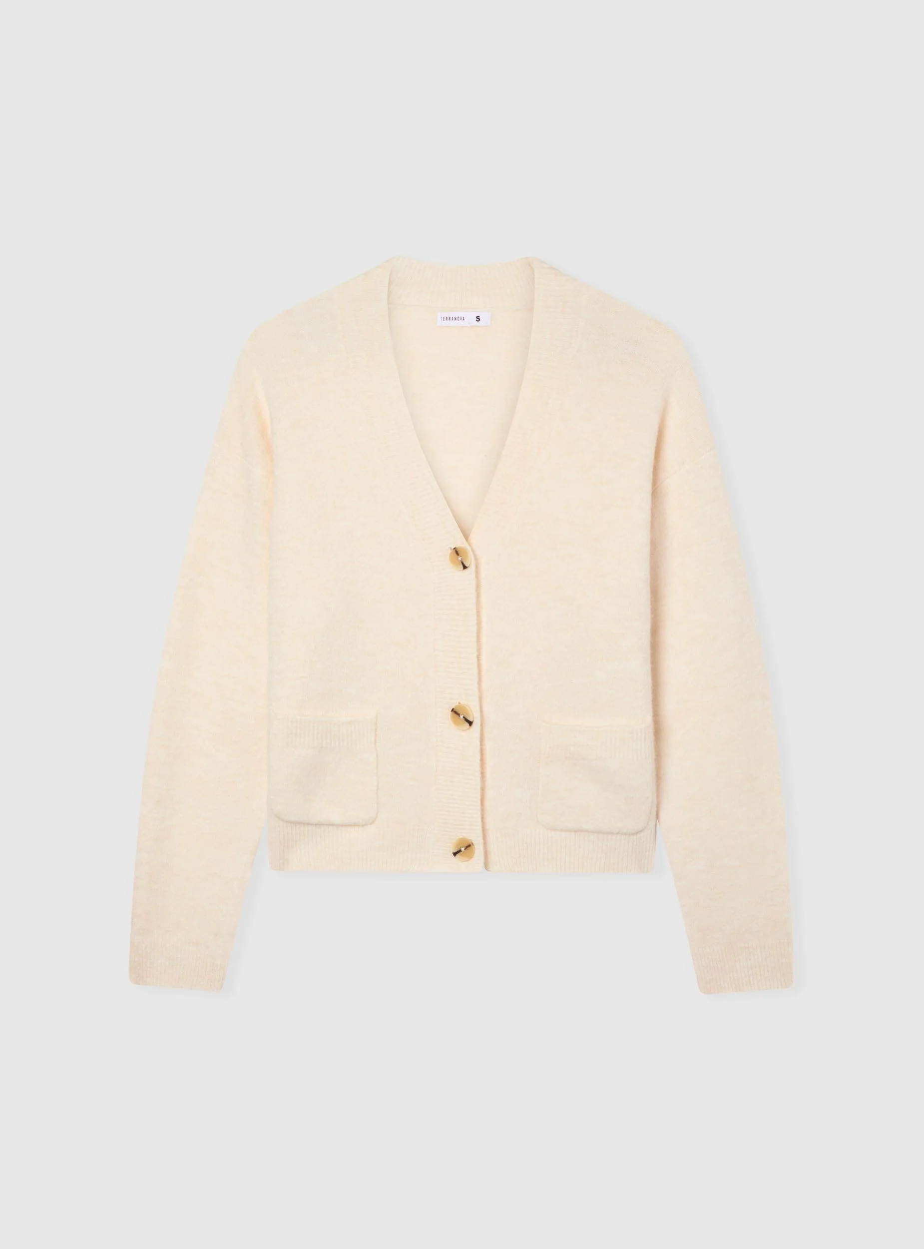 Cardigan con scollo a V e tasche - Image 4