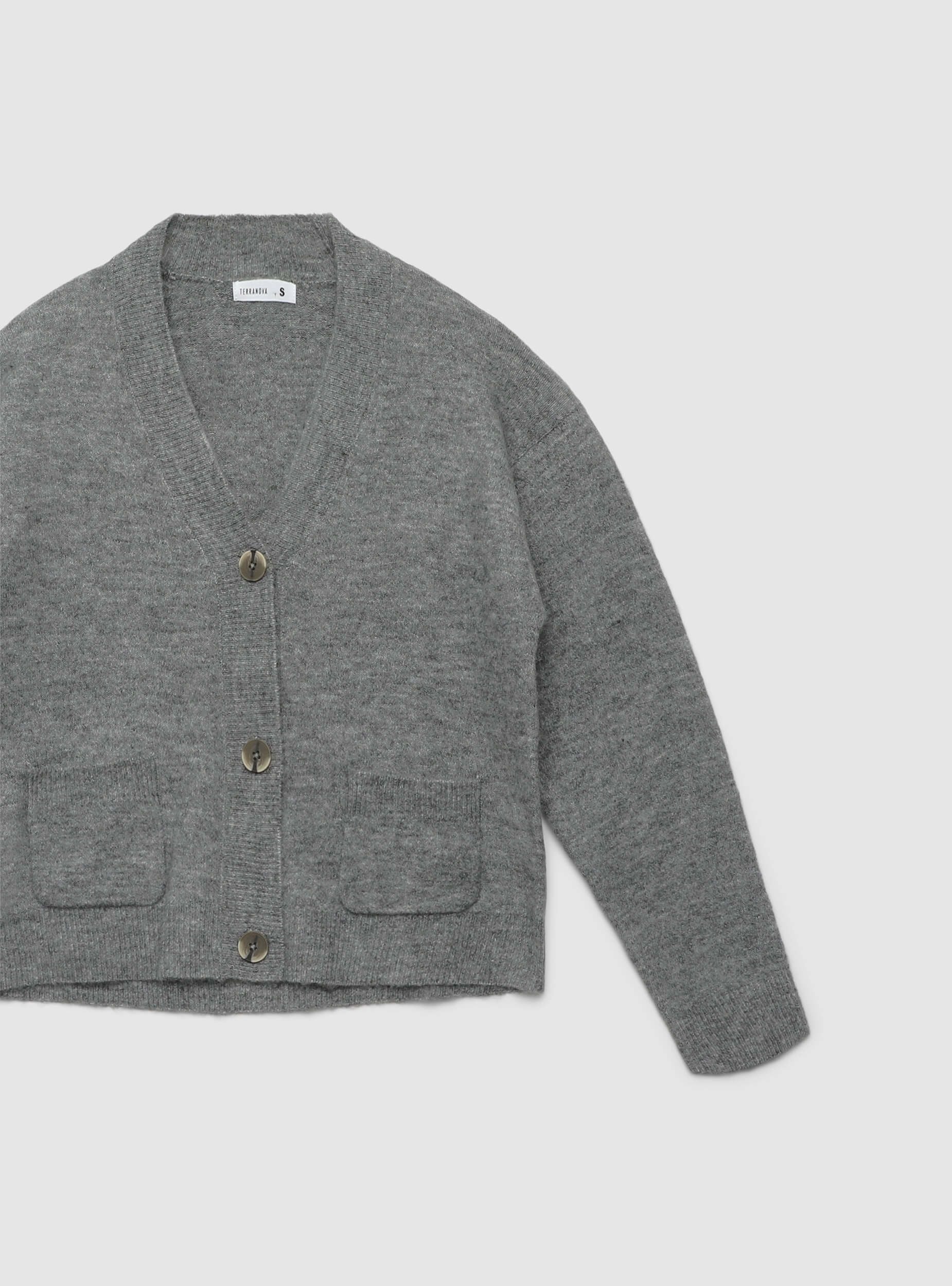 Cardigan con scollo a V e tasche - Image 5