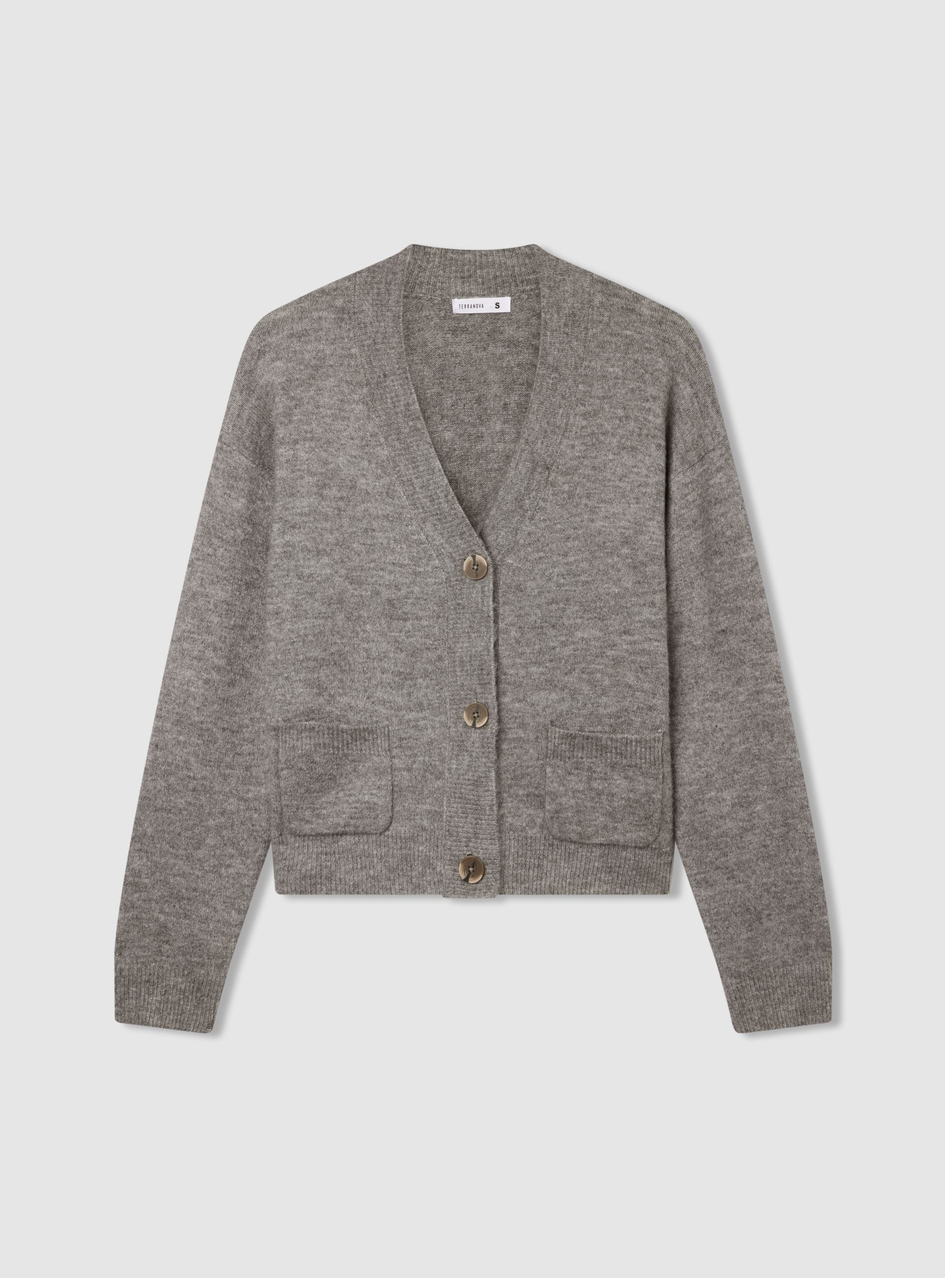 Cardigan con scollo a V e tasche - Image 7
