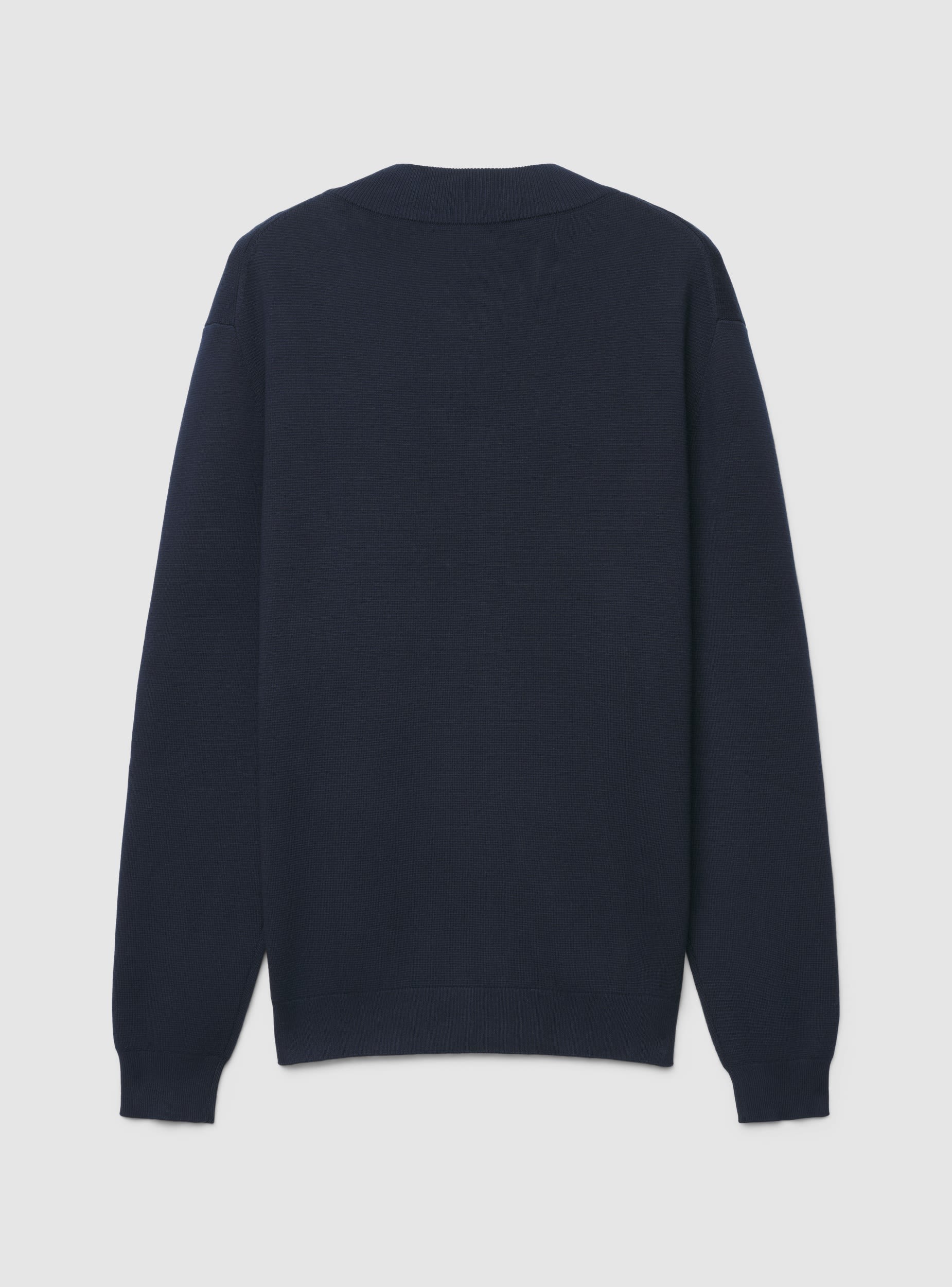 Cardigan con zip a tinta unita - Image 6
