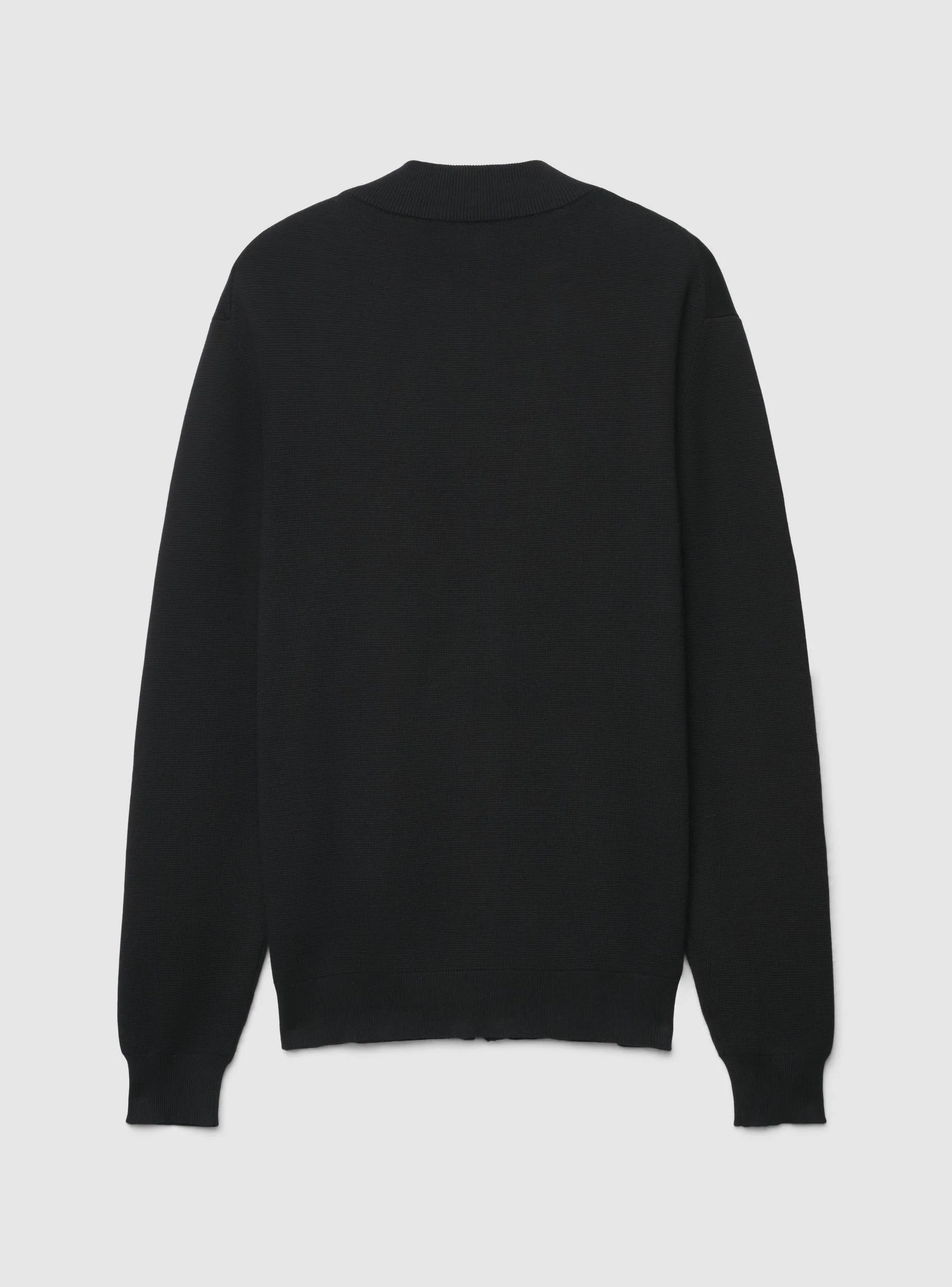 Cardigan con zip a tinta unita - Image 5