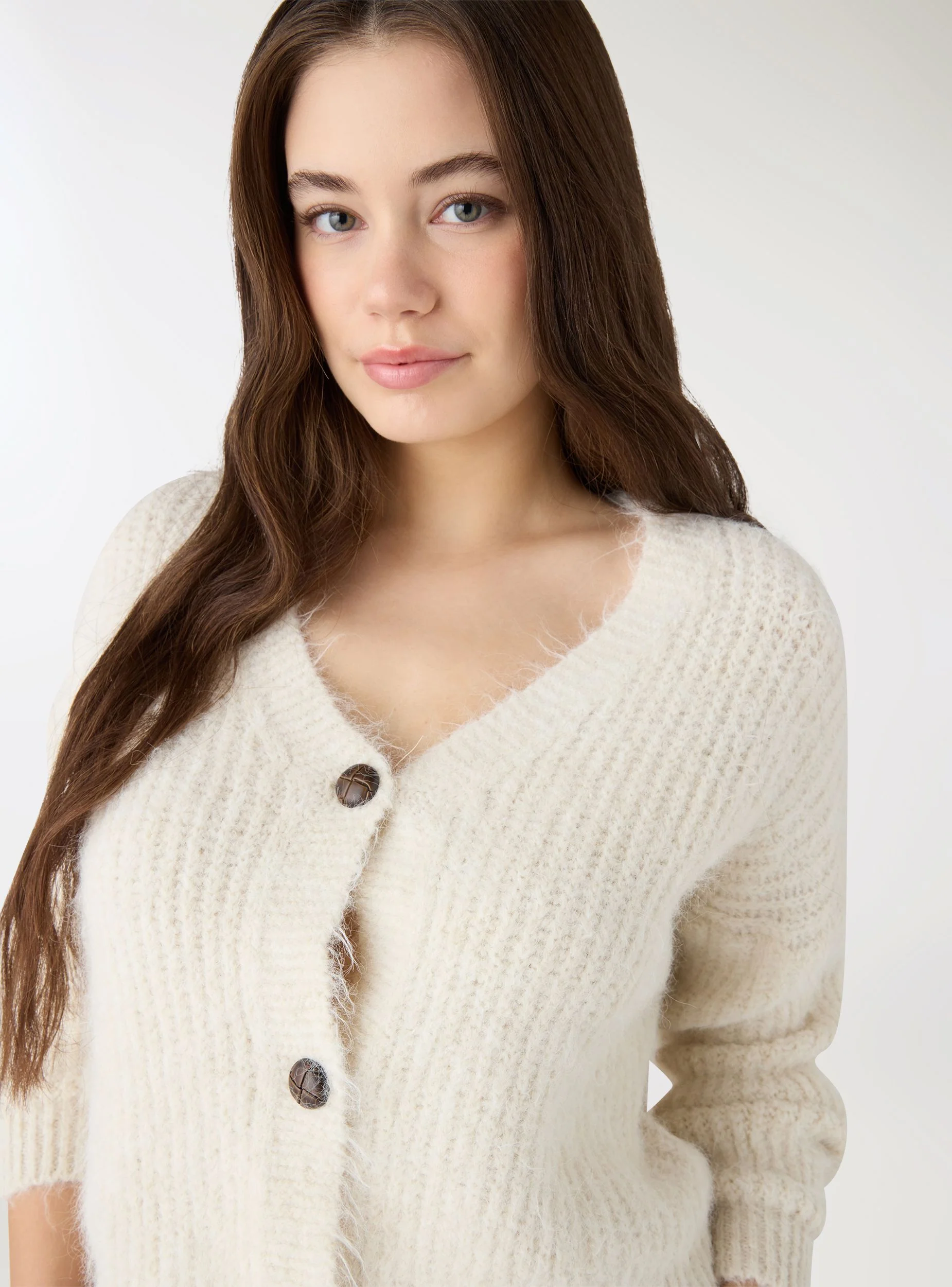 Cardigan corto con bottoni - Image 2