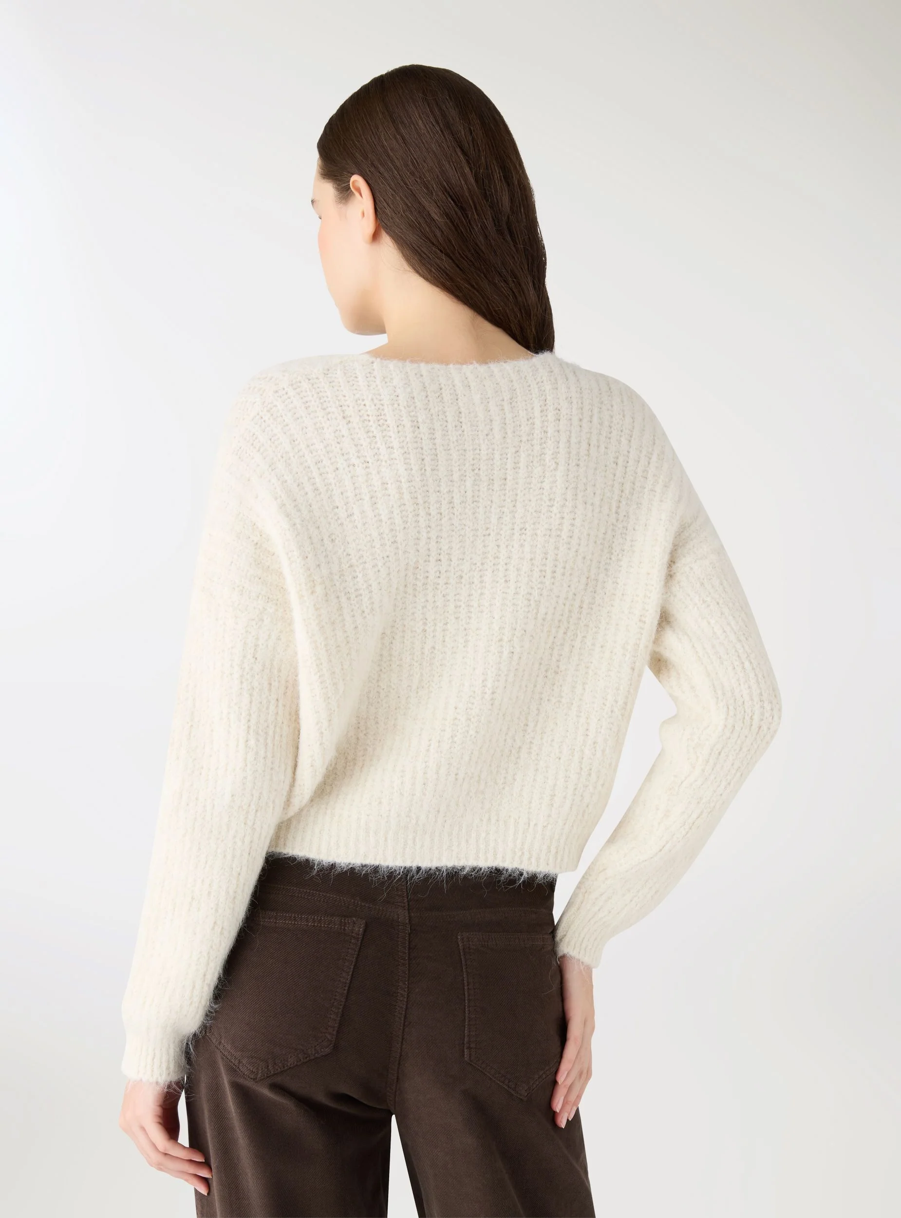 Cardigan corto con bottoni - Image 3