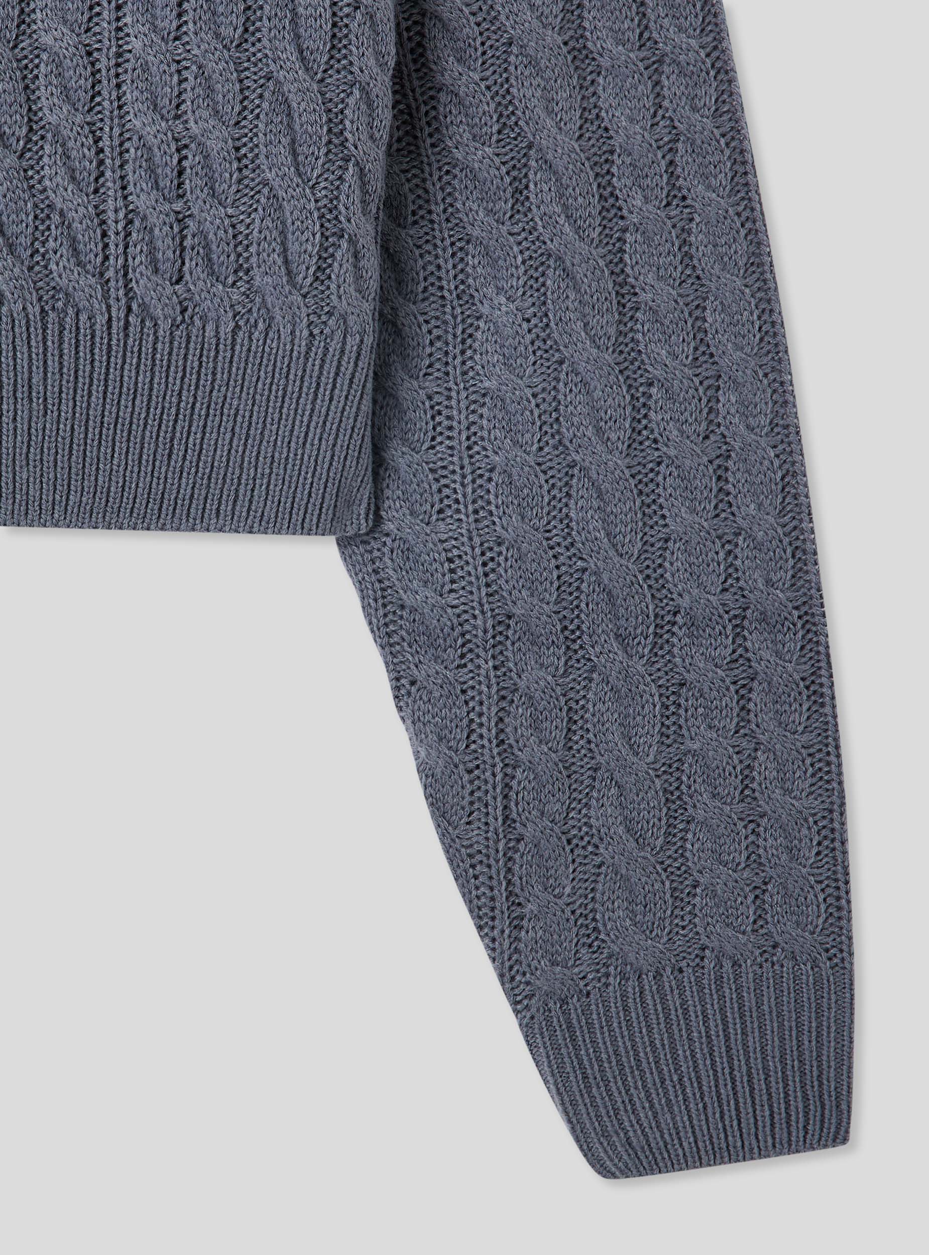 Cardigan crop con motivo a trecce - Image 4