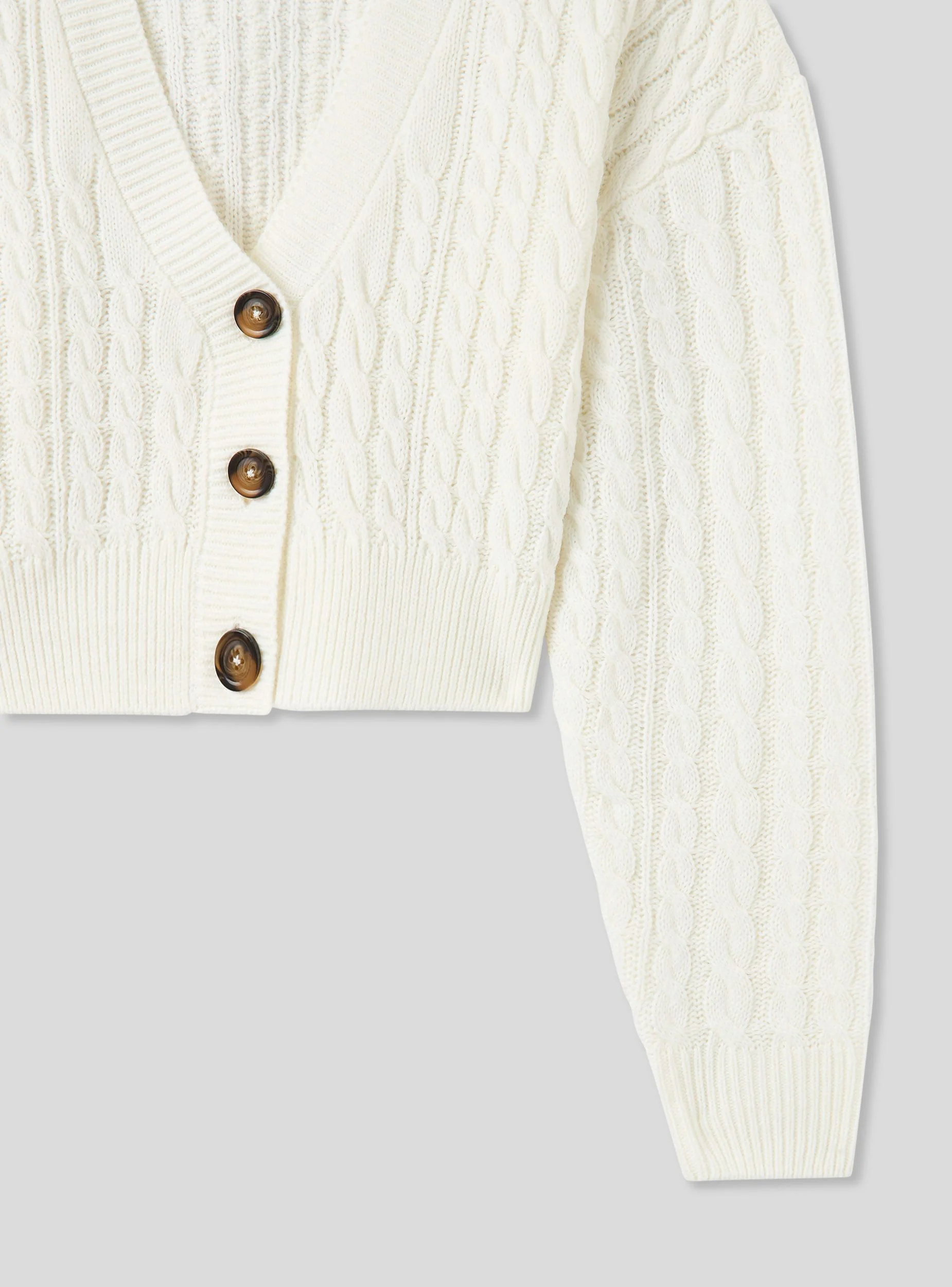 Cardigan crop con motivo a trecce - Image 5
