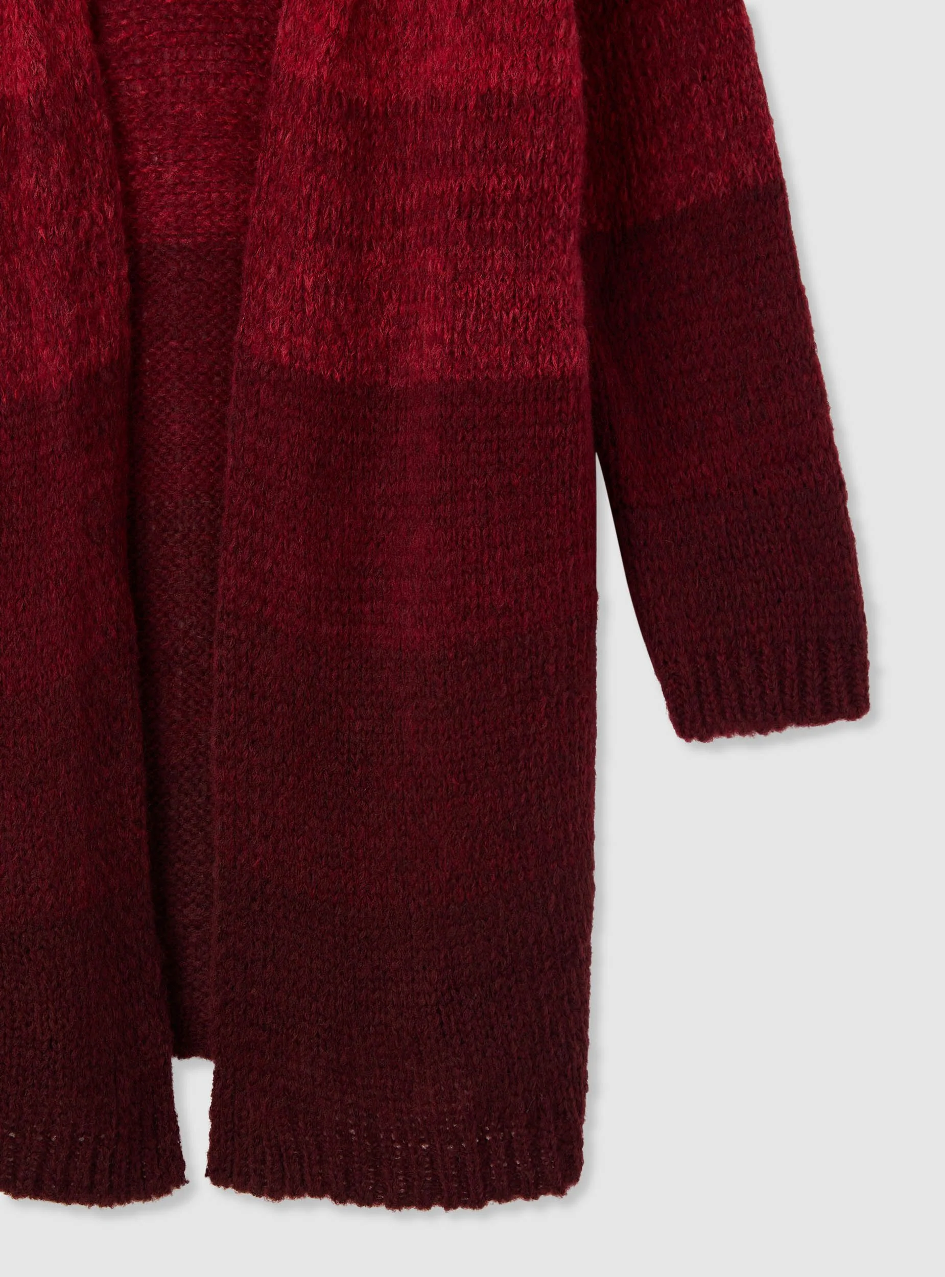 Cardigan maxi dégradé a maglia - Image 2