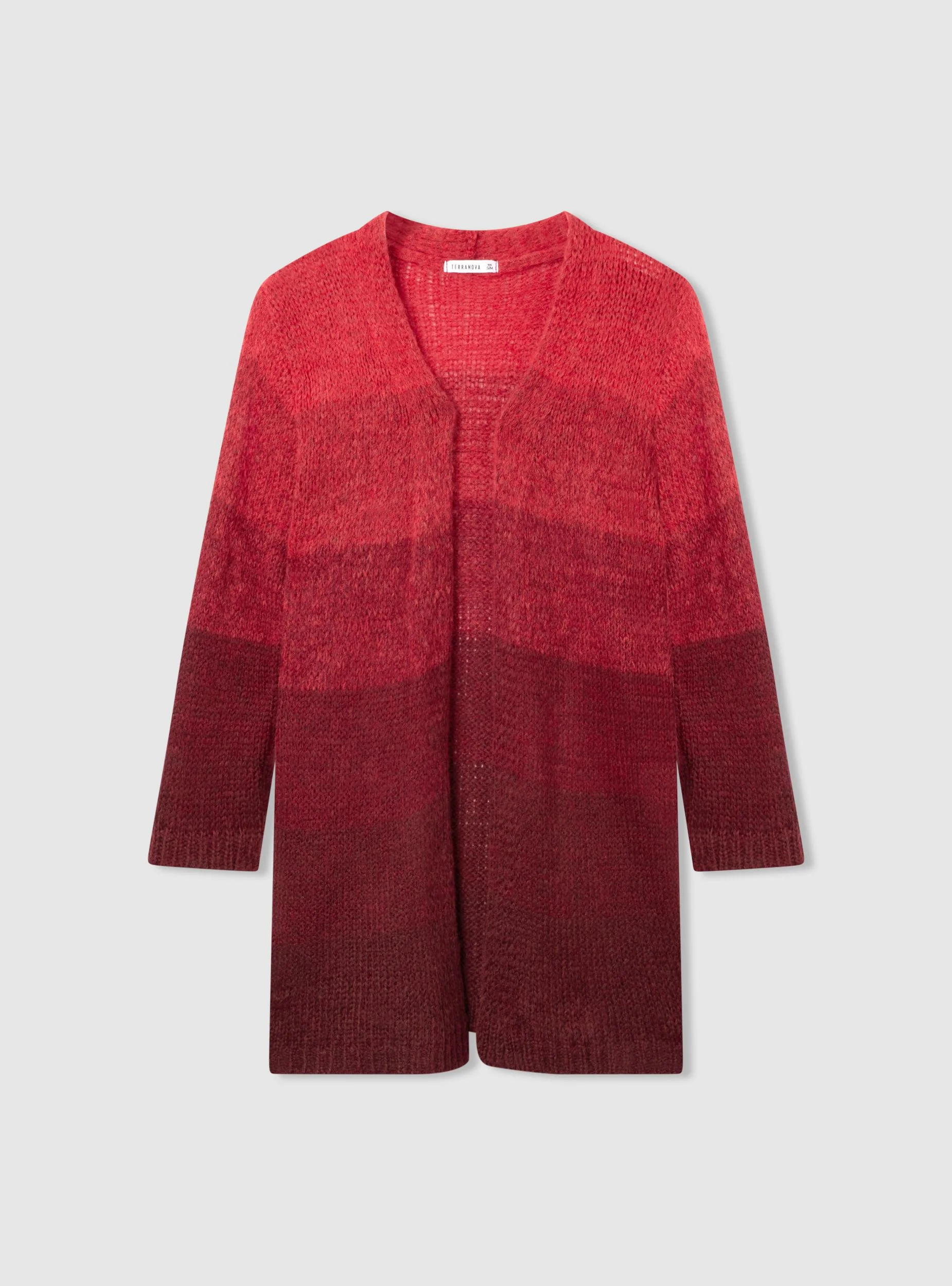 Cardigan maxi dégradé a maglia - Image 3