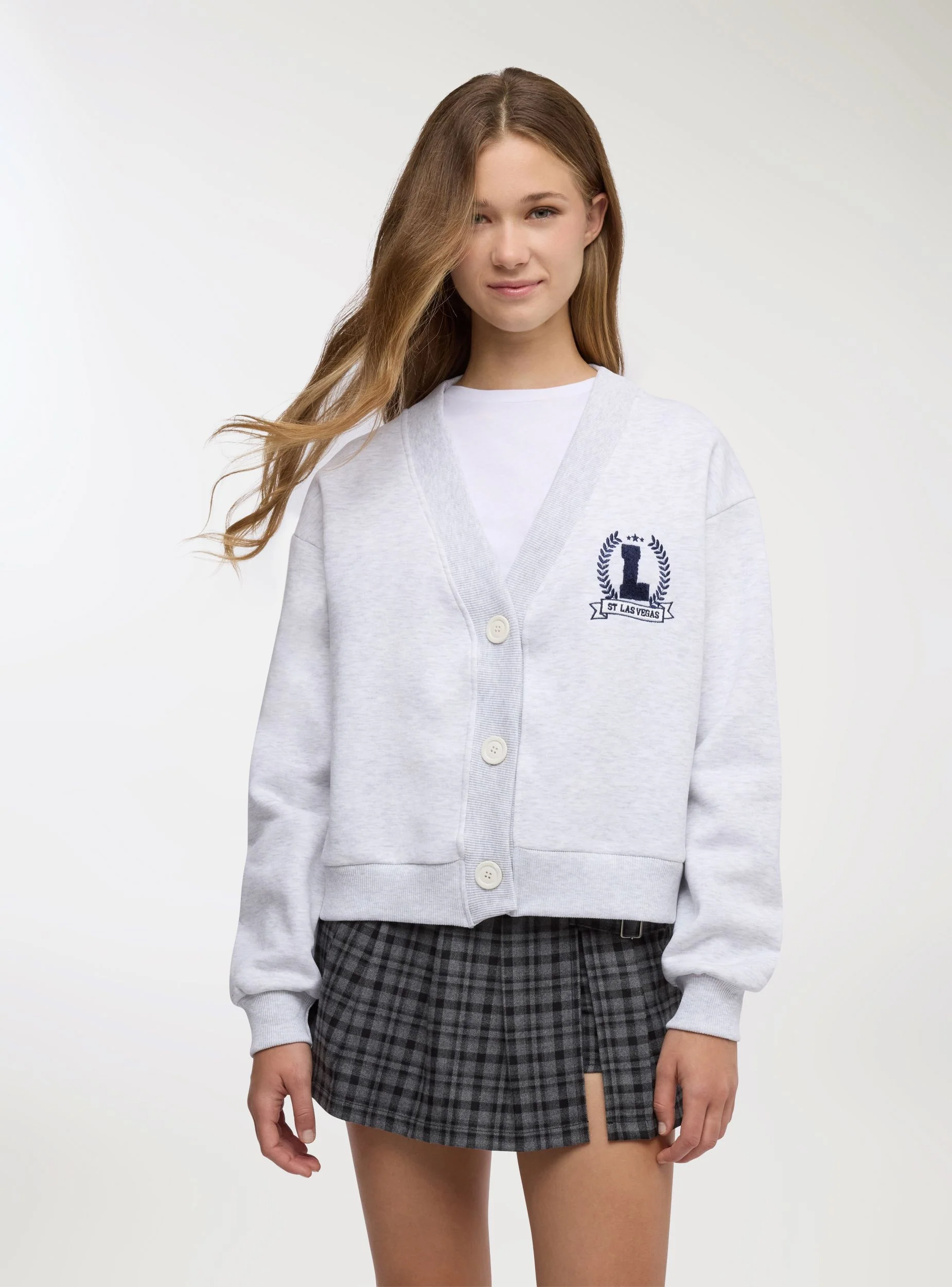 Cardigan ricamo college - Image 3