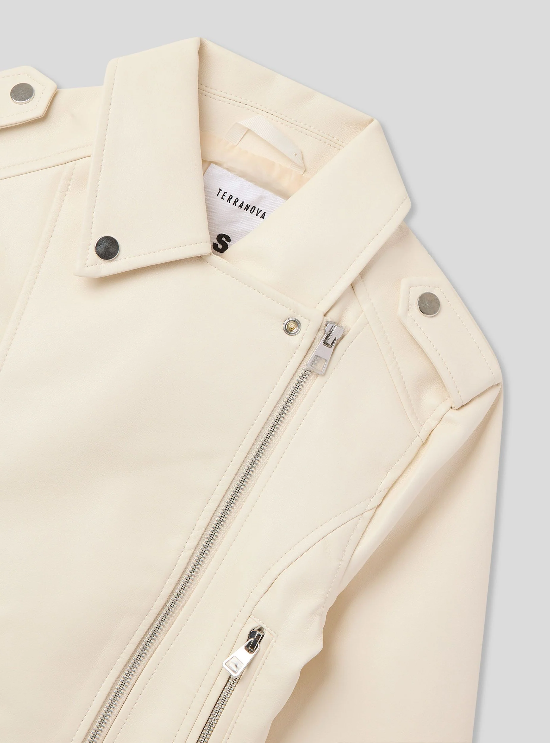 Chiodo crop effetto pelle - Image 6