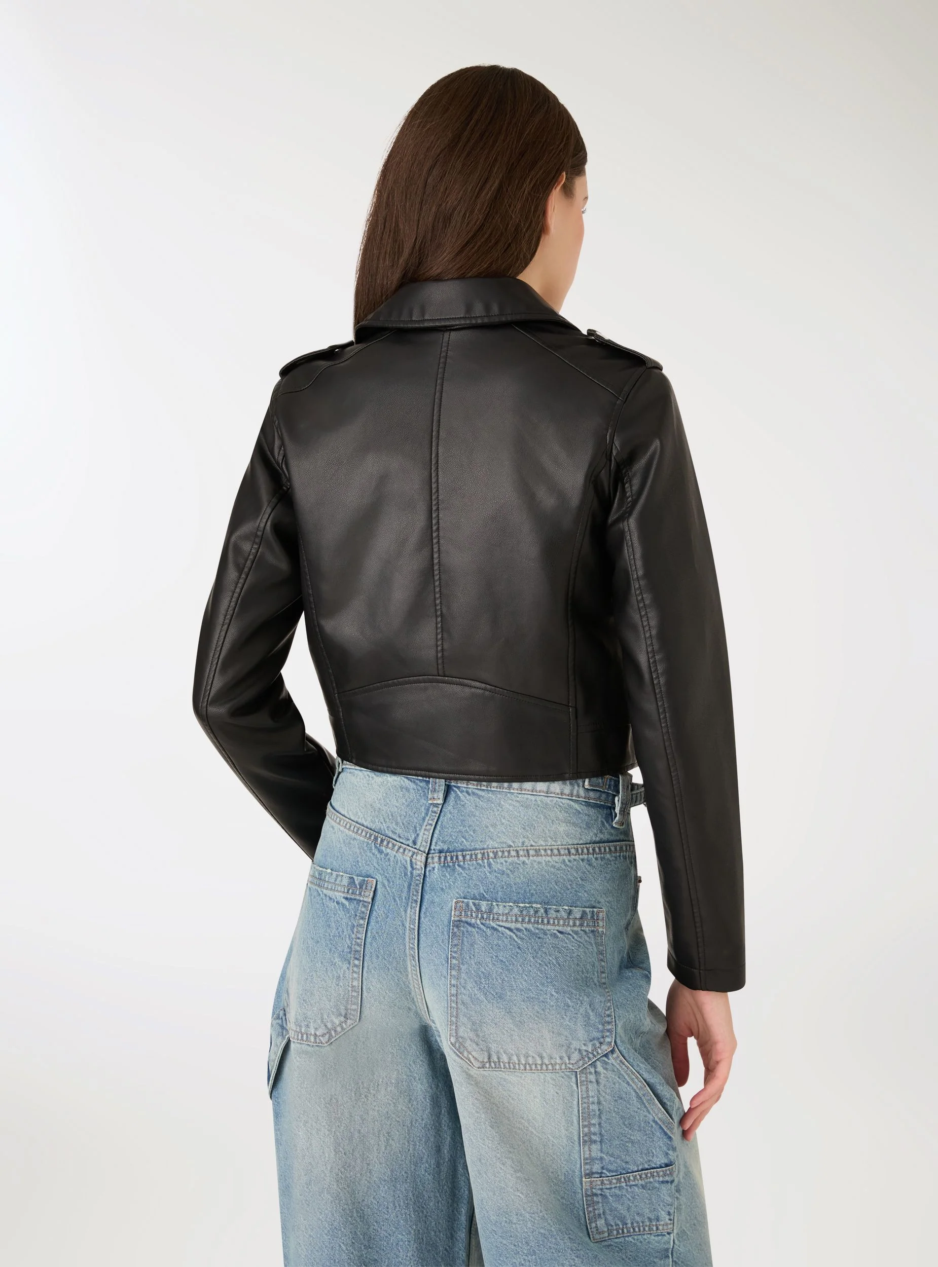 Chiodo crop similpelle - Image 4