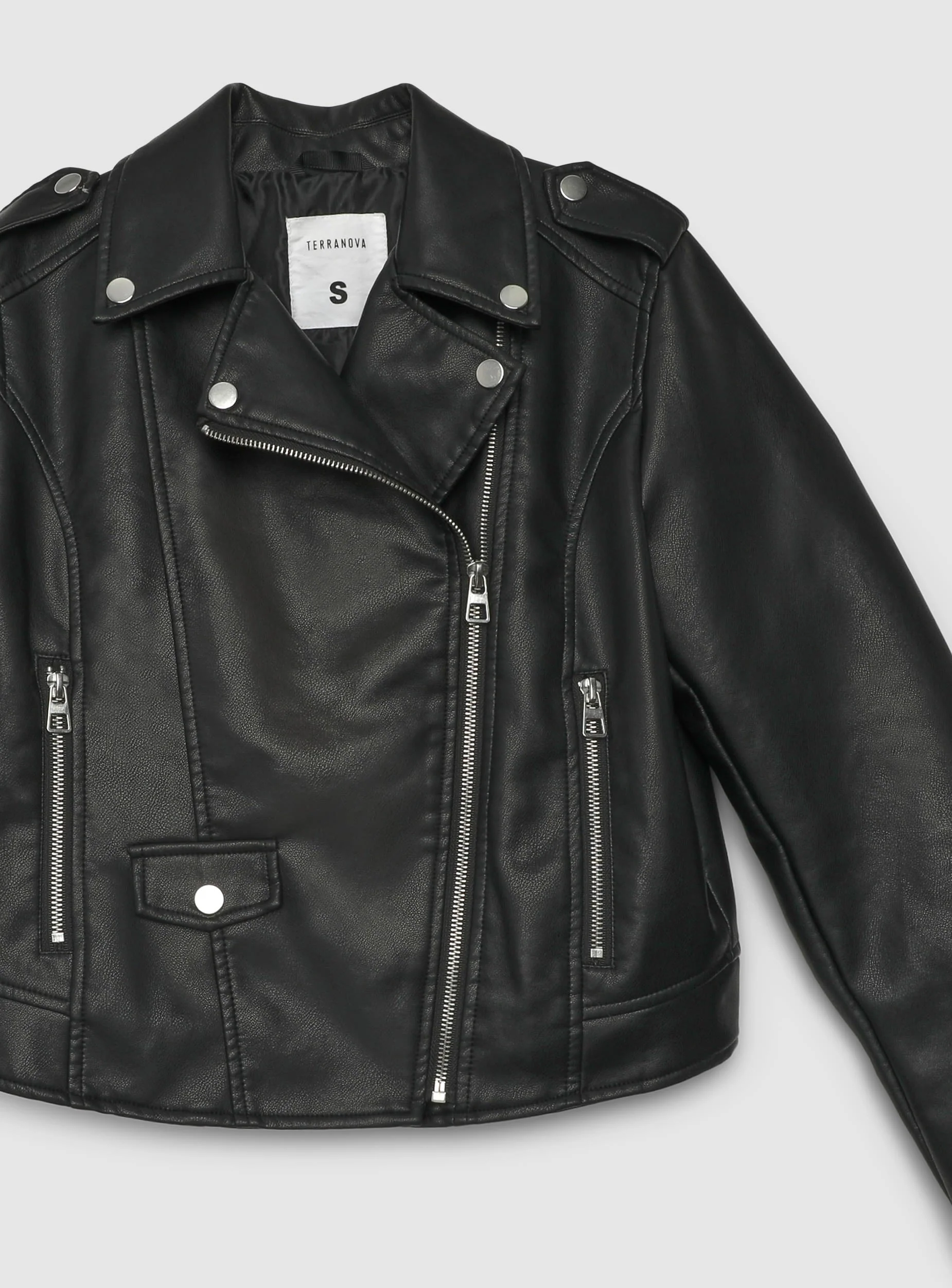 Chiodo crop similpelle - Image 5