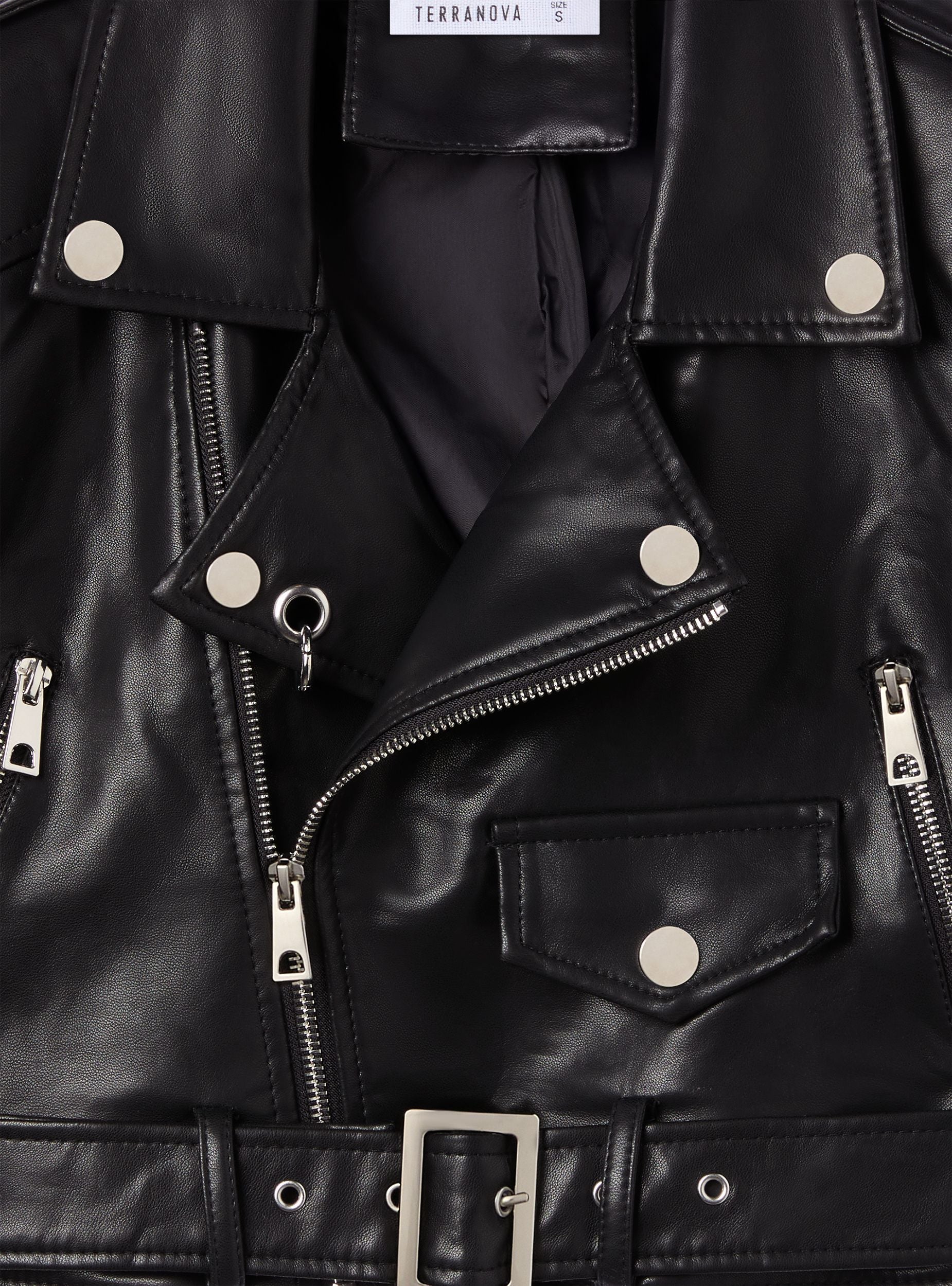 Chiodo crop similpelle - Image 5