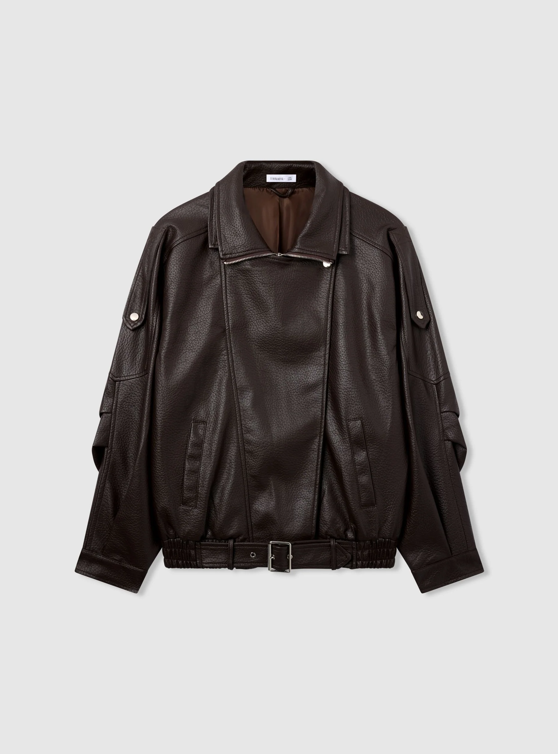 Chiodo oversize effetto pelle - Image 5
