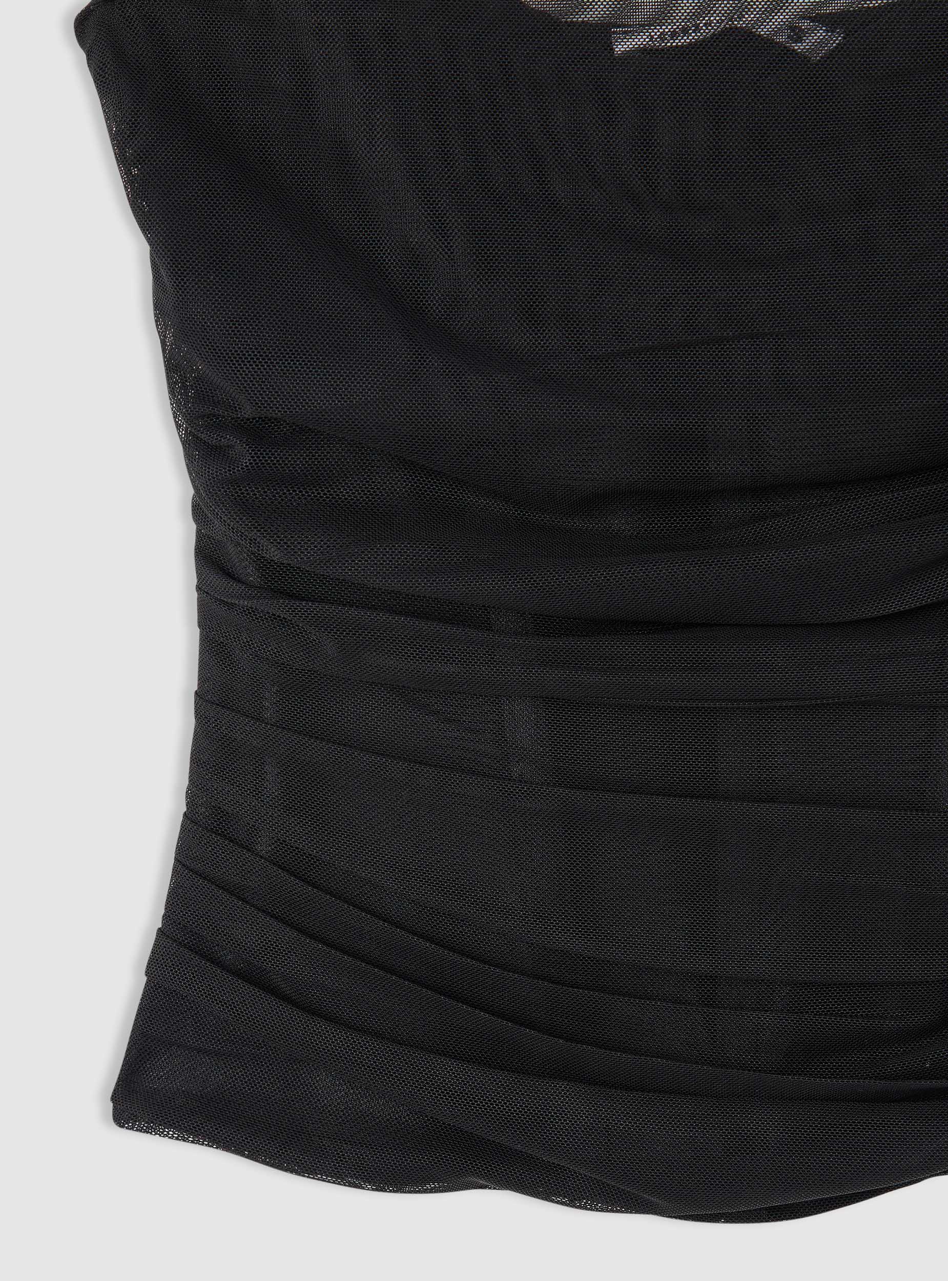 Corsetto in satin con tulle - Image 3