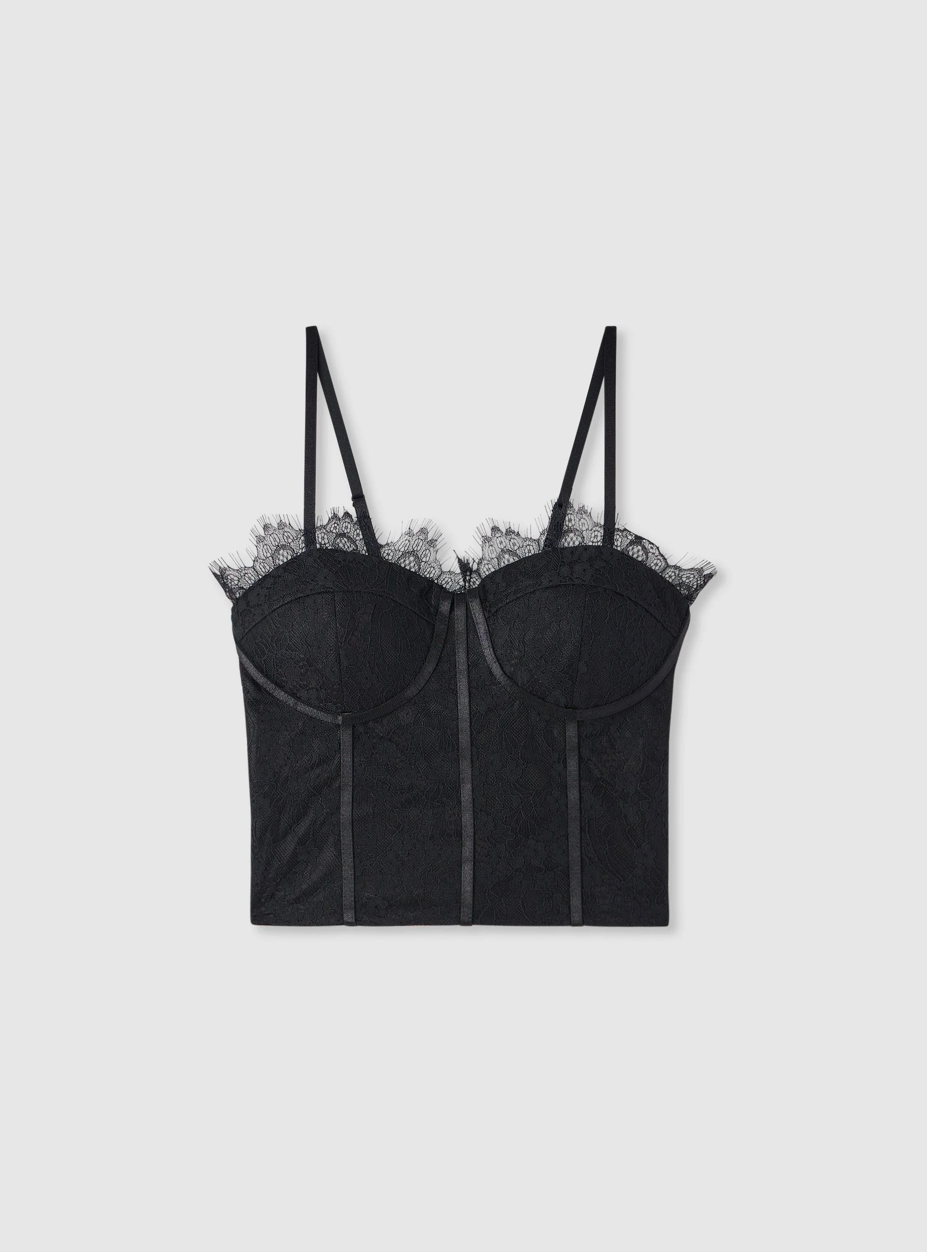 Corsetto lingerie in pizzo con coppe - Image 5